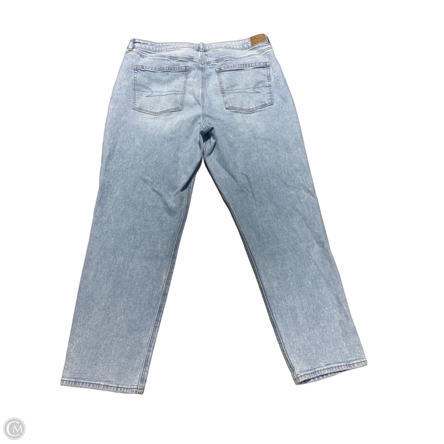 Jeans Straight By American Eagle In Blue Denim, Size: 18
