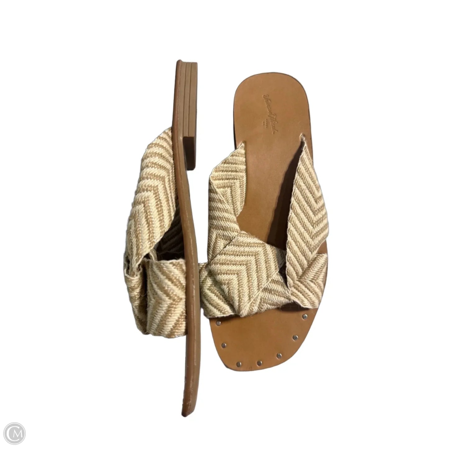Sandals Flats By Universal Thread In Tan & White, Size: 9