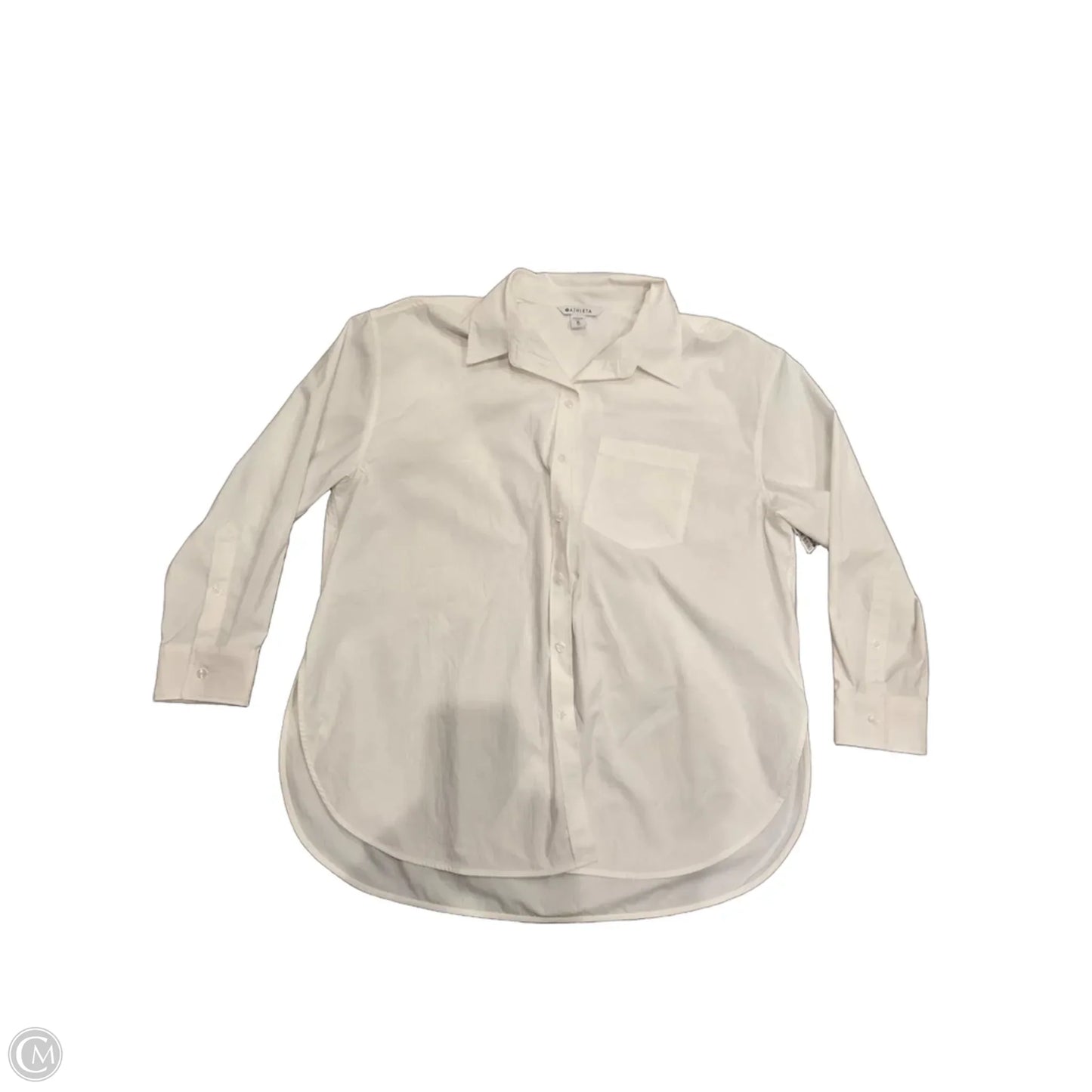 Top Long Sleeve By Athleta In White, Size: Xl