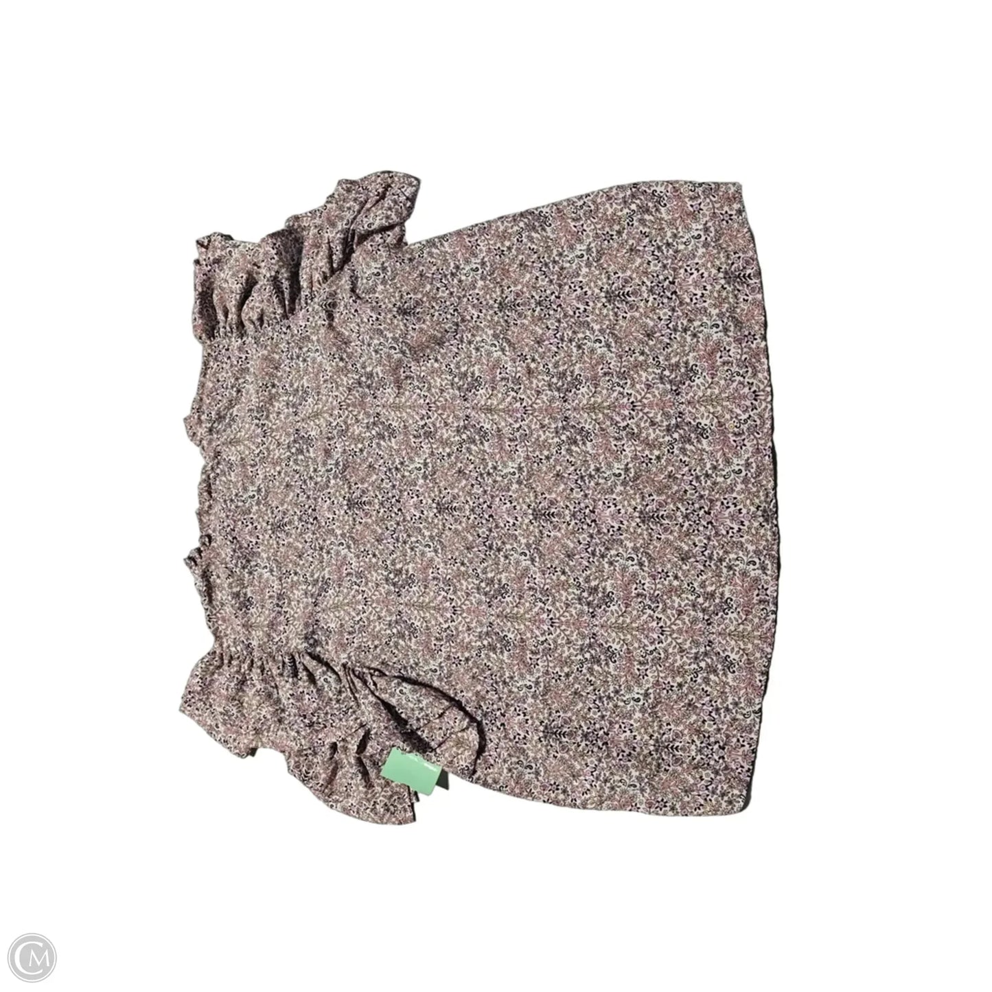 Blouse Short Sleeve By Cmc In Floral Print, Size: L