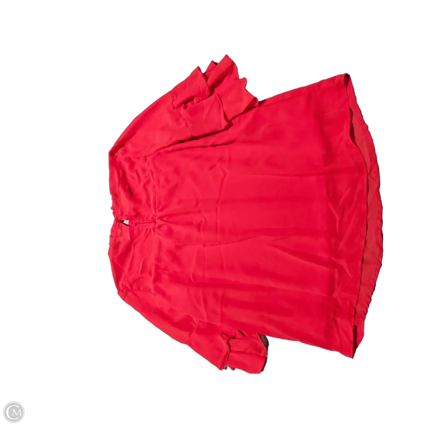 Top Short Sleeve By Monteau In Red, Size: L