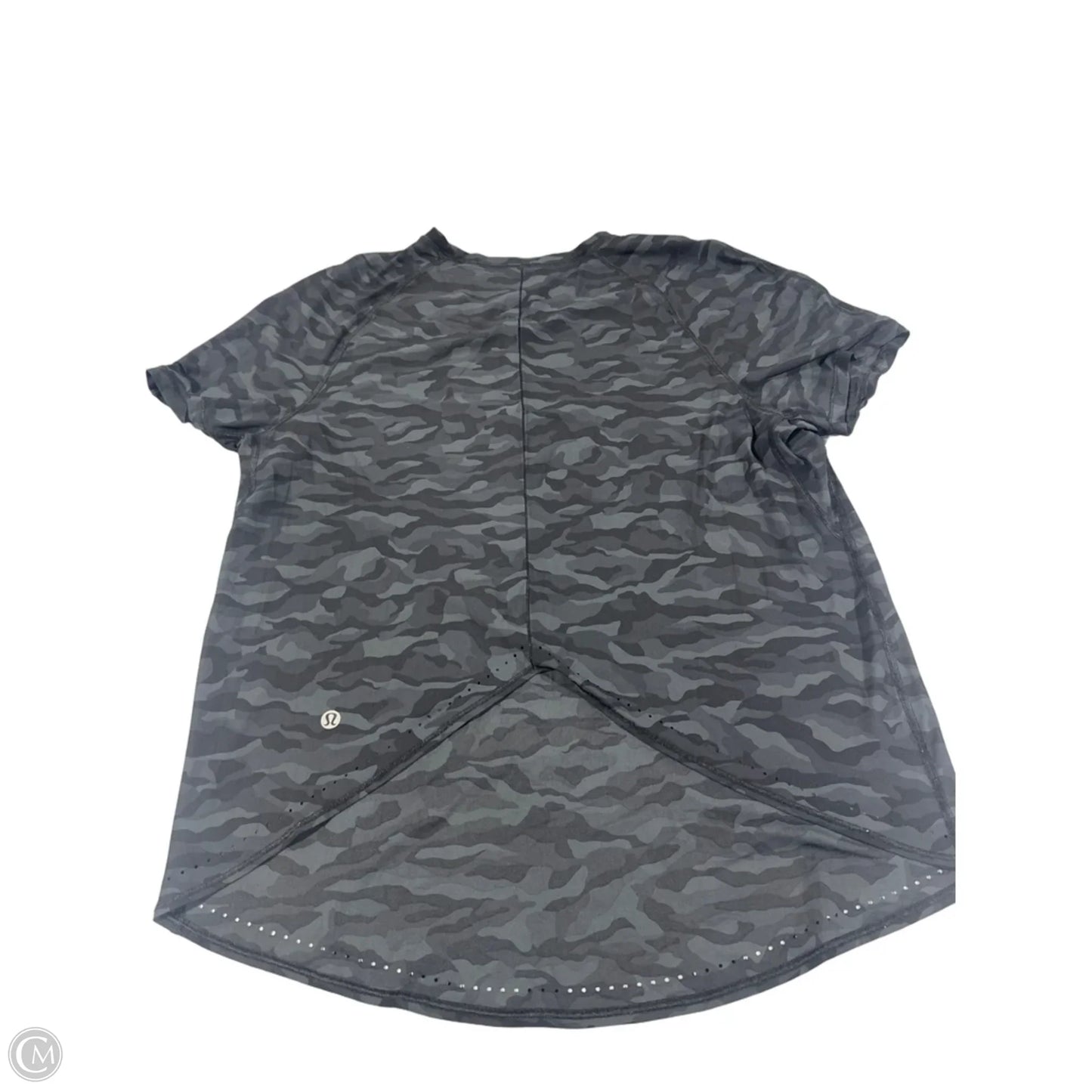 Athletic Top Short Sleeve By Lululemon In Camouflage Print, Size: M