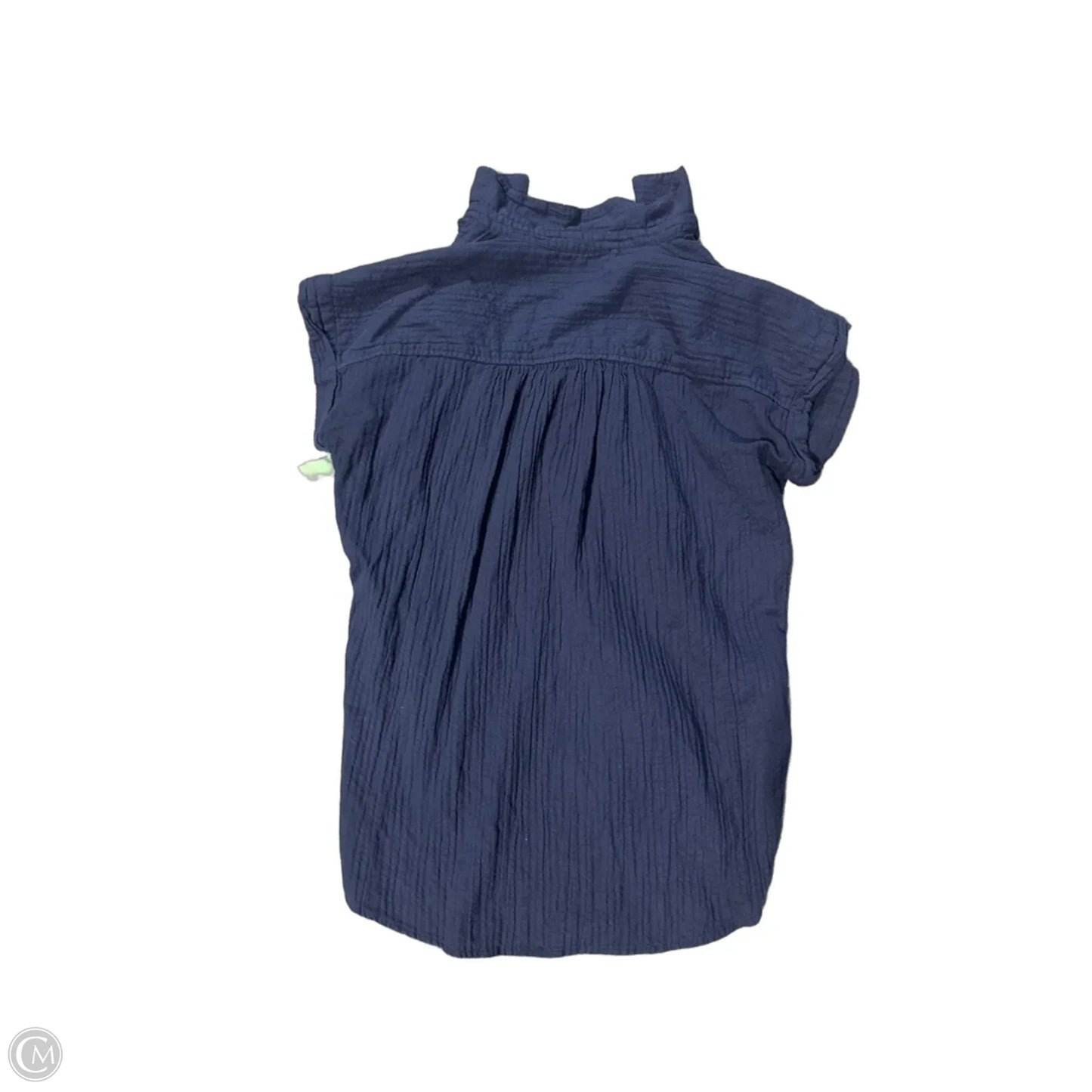 Top Short Sleeve By Loft In Navy, Size: M