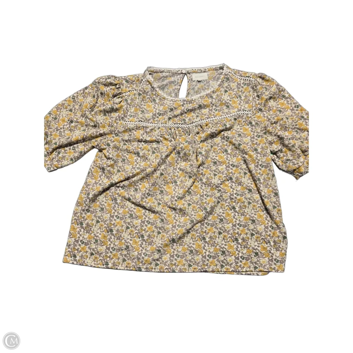 Blouse Short Sleeve By Melloday In Floral Print, Size: L
