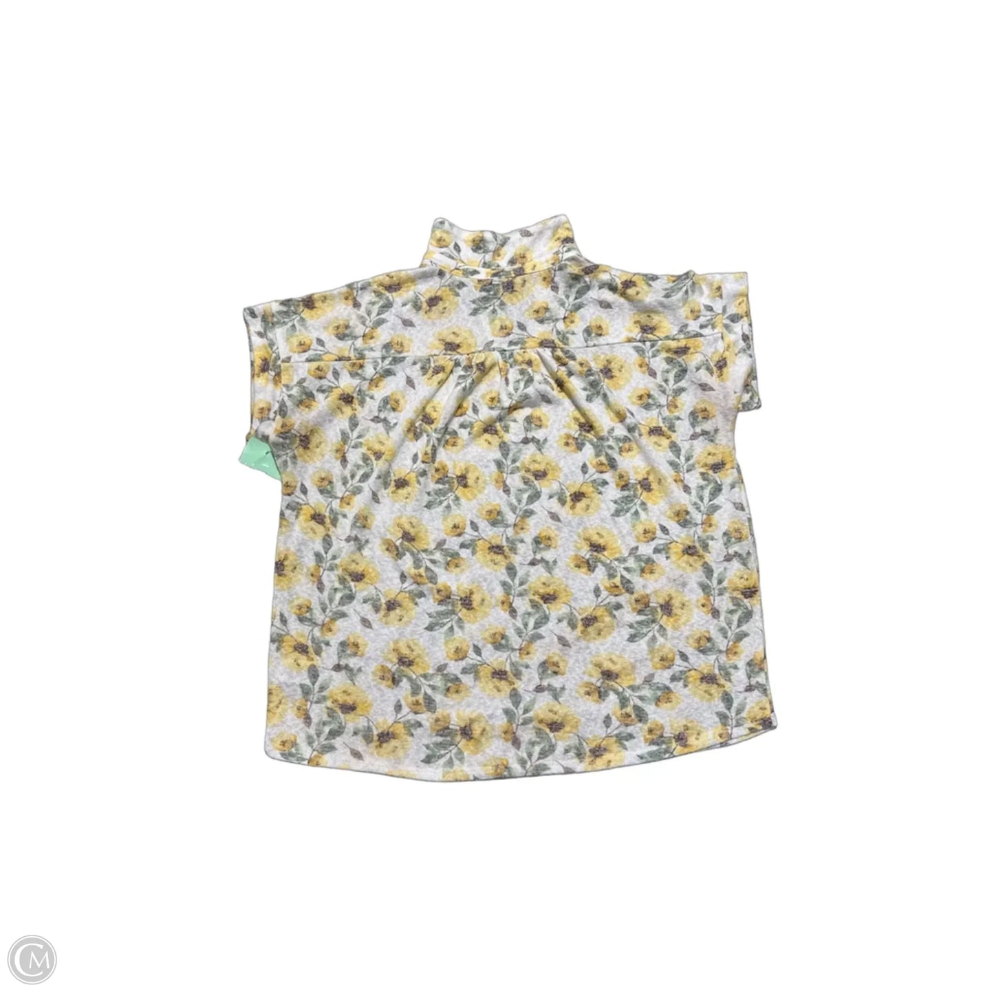 Top Short Sleeve By Bobeau In Floral Print, Size: M
