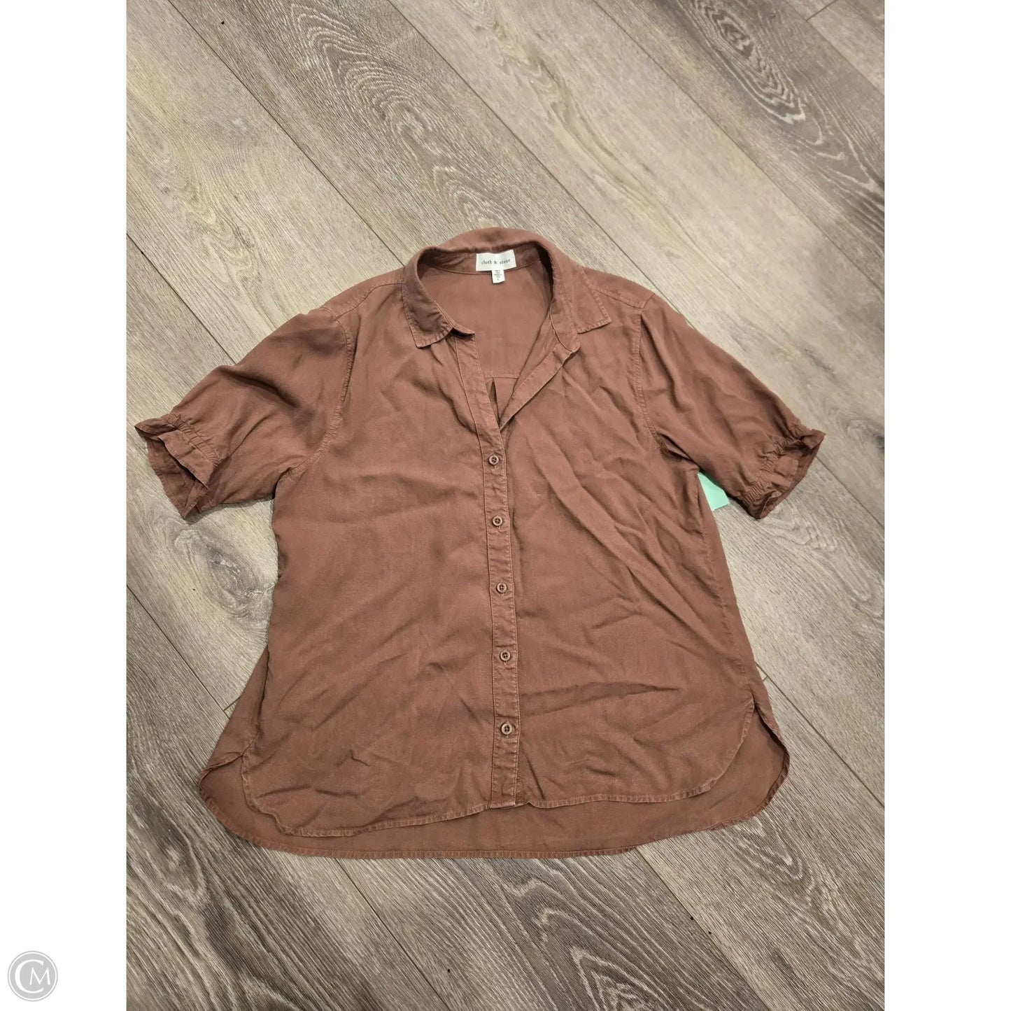 Top Long Sleeve By Cloth & Stone In Brown, Size: L