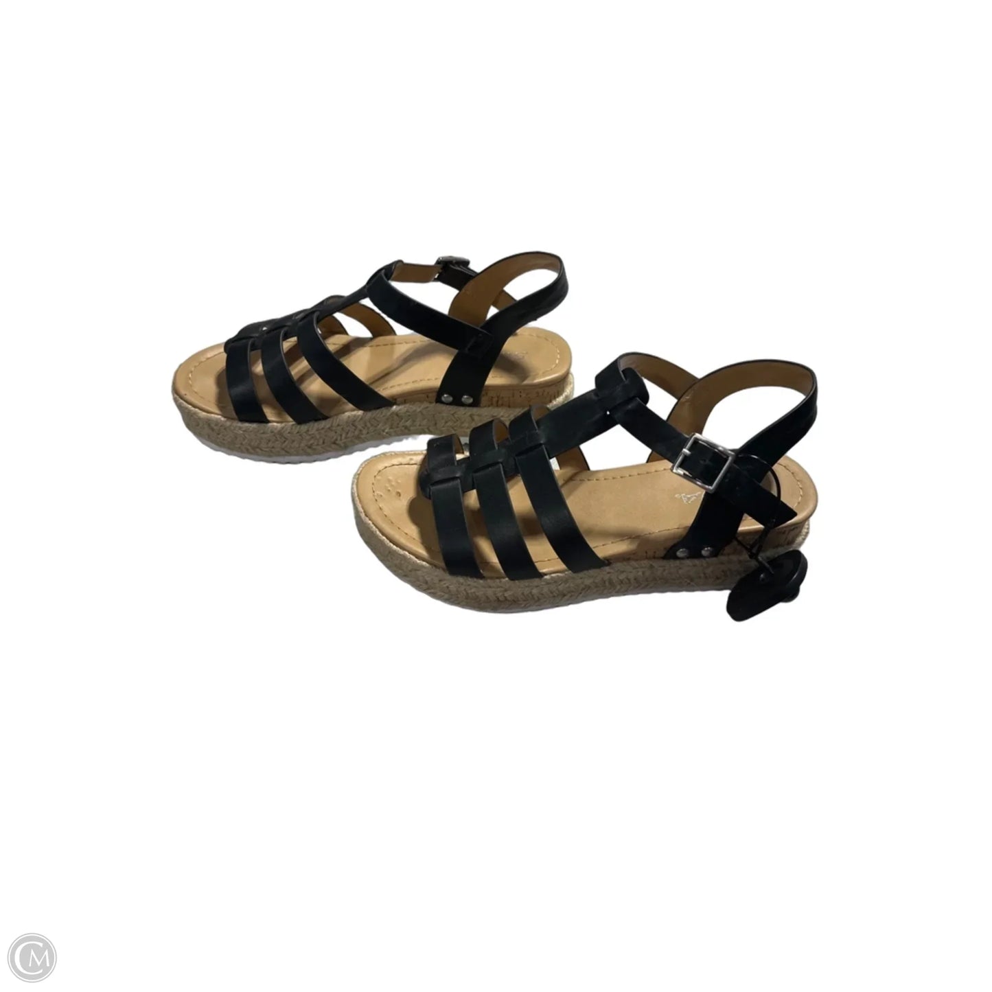 Sandals Flats By Soda In Black, Size: 8