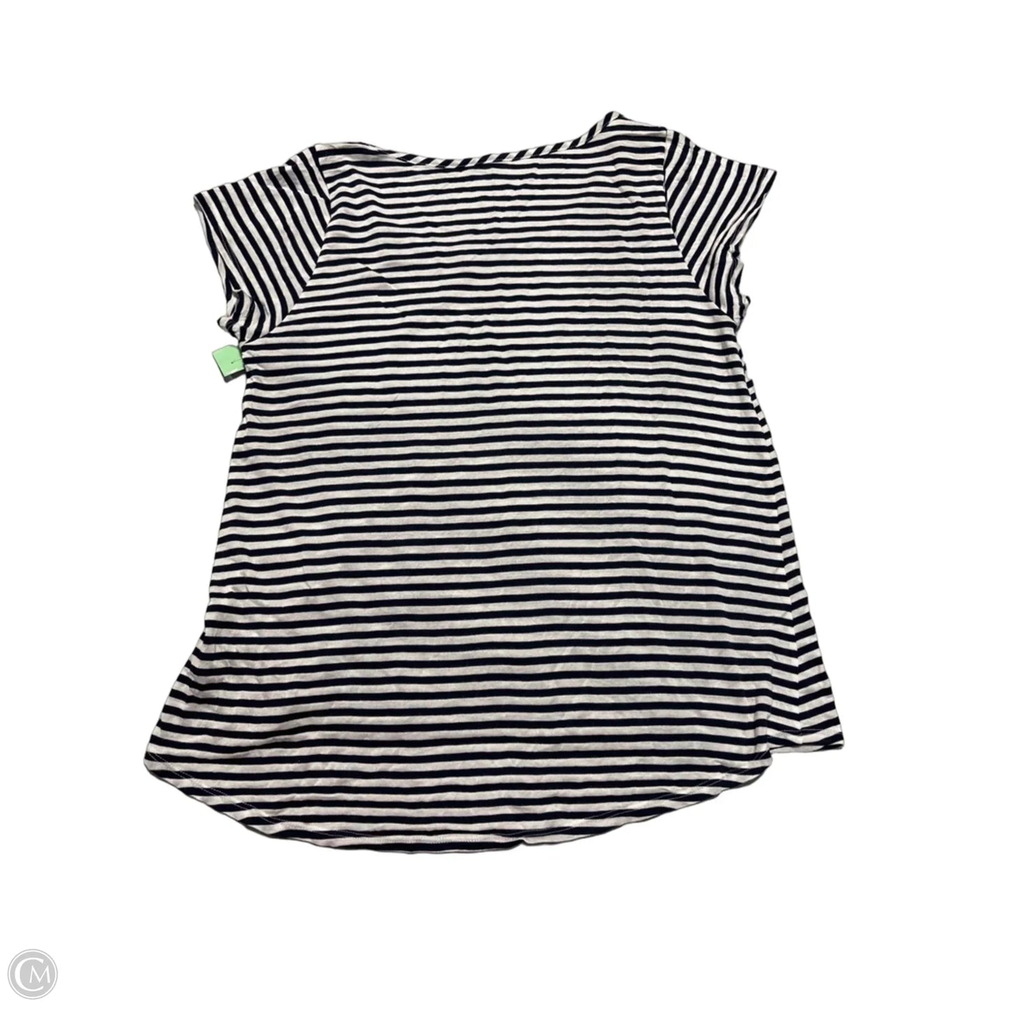 Top Short Sleeve By Ag Jeans In Striped Pattern, Size: Xl