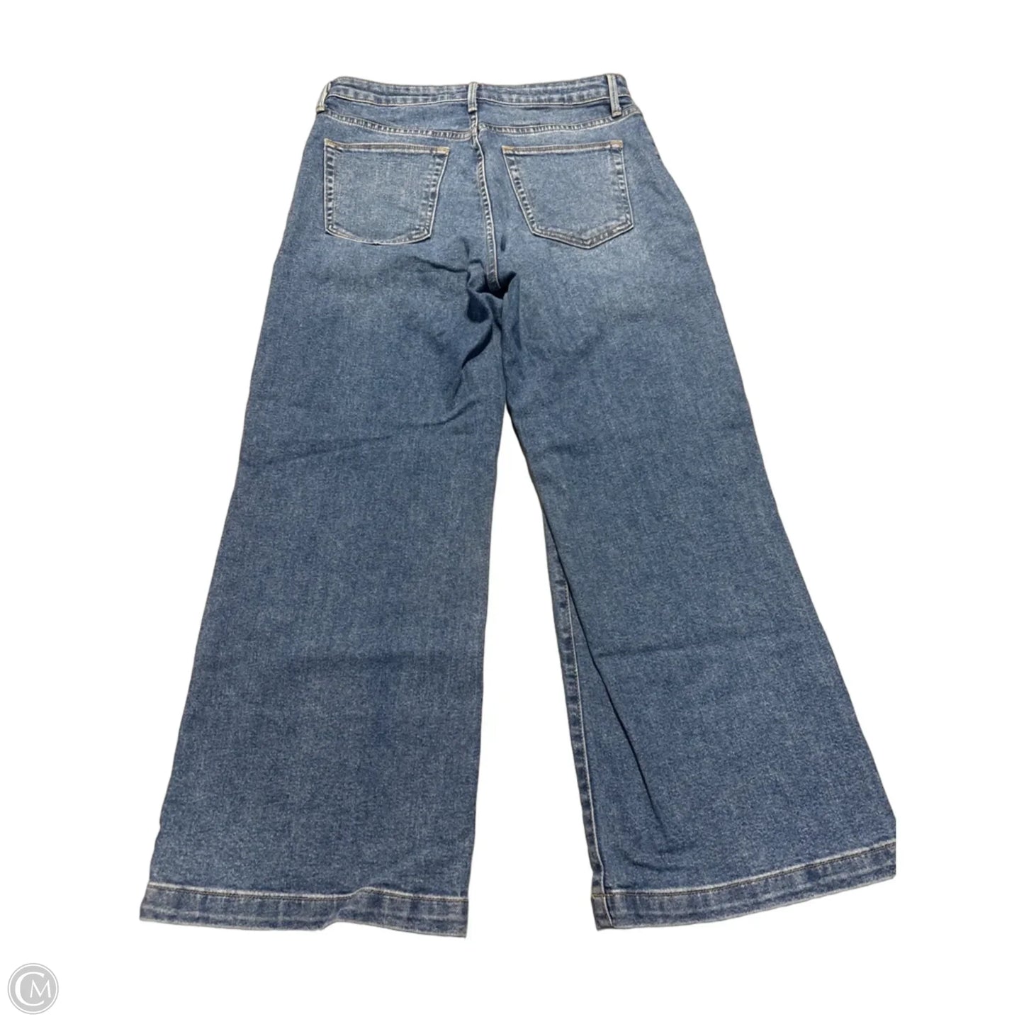 Jeans Wide Leg By Just Black In Blue Denim, Size: 12