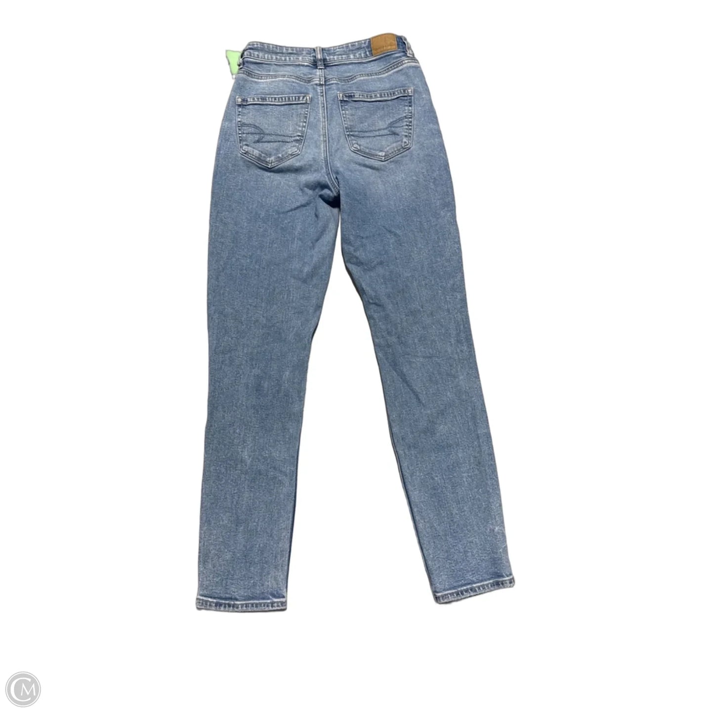 Jeans Straight By American Eagle In Blue Denim, Size: 2
