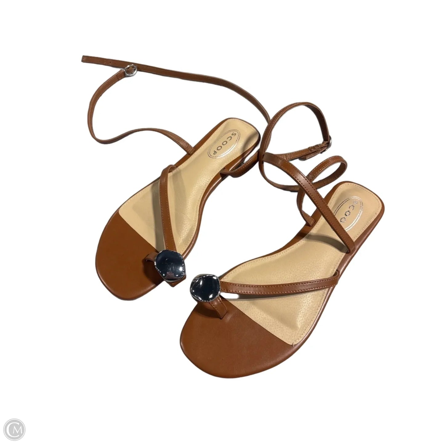 Sandals Flats By Scoop In Brown, Size: 8.5