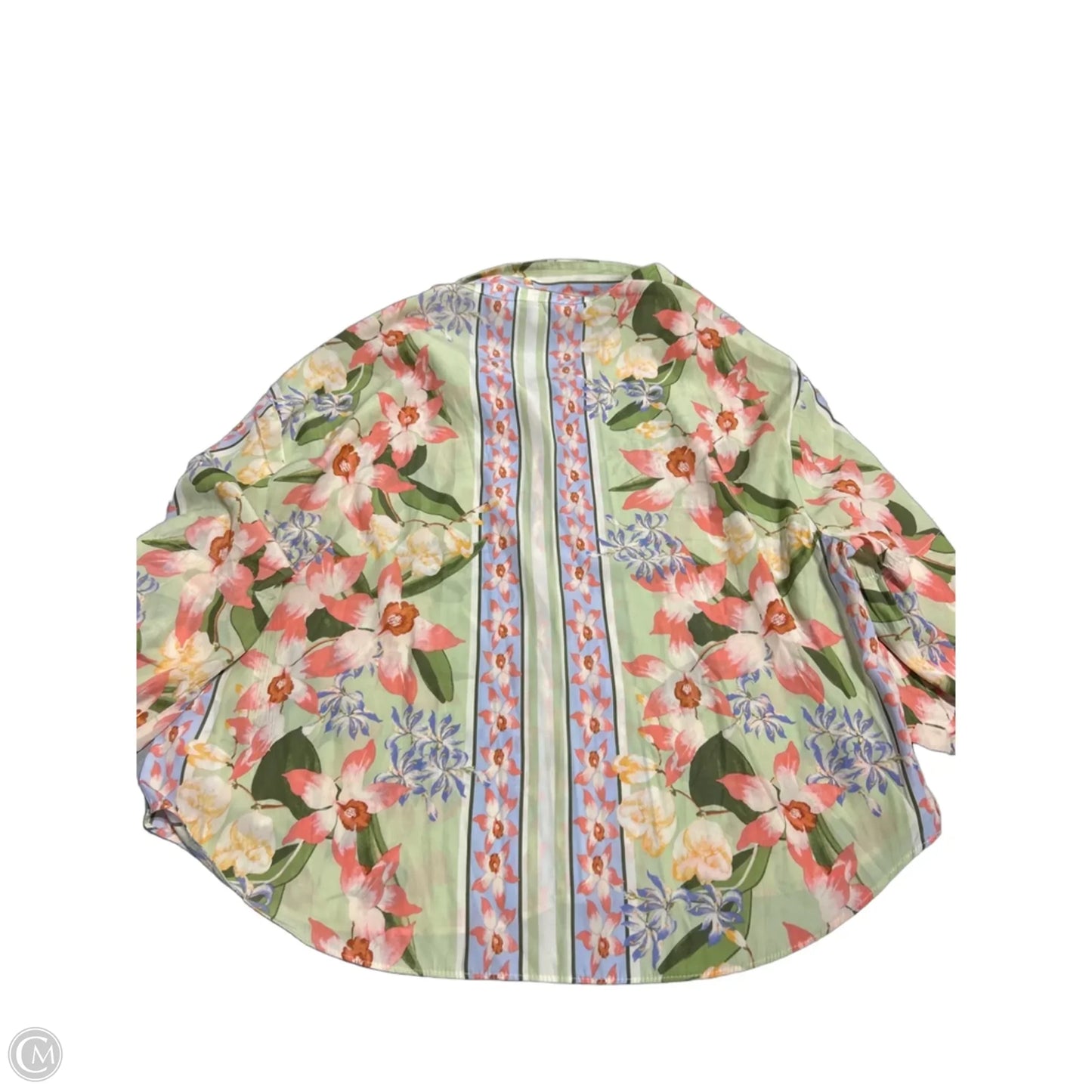 Top Long Sleeve By Adrianna Papell In White, Size: L