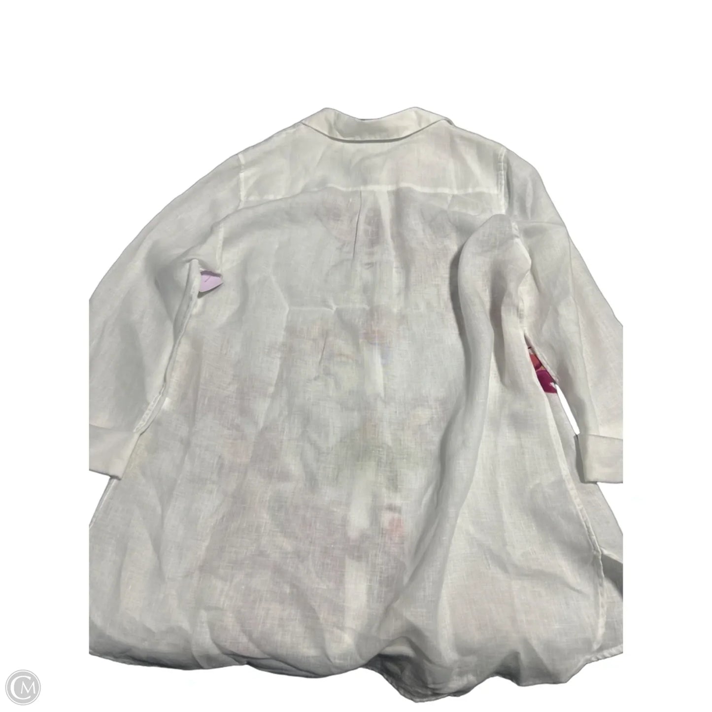 Top 3/4 Sleeve By Chicos In White, Size: S