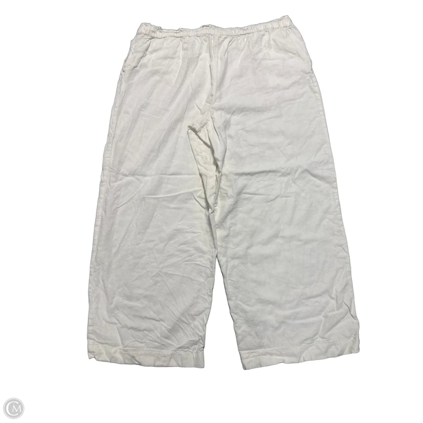 Pants Linen By Time And Tru In White, Size: Xxl