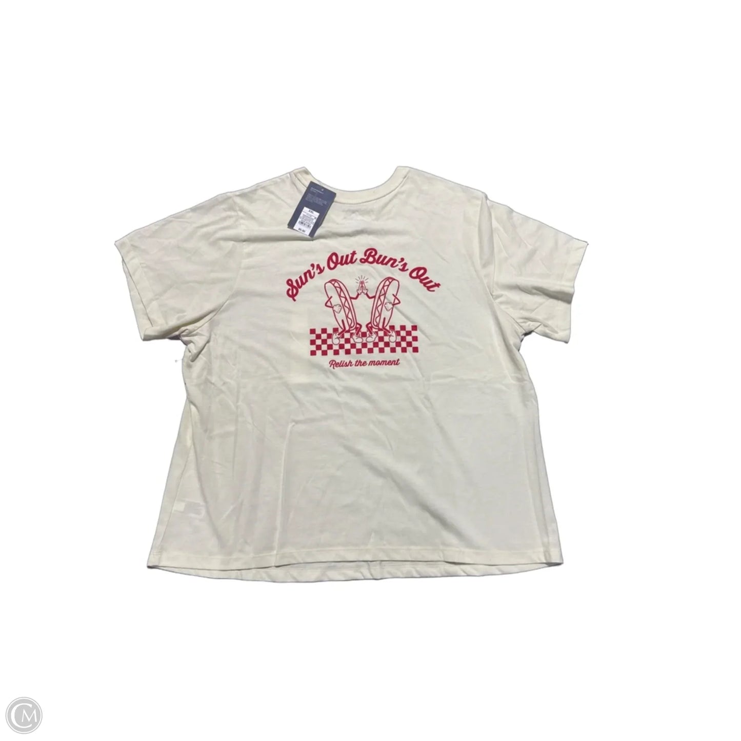 Top Short Sleeve By Universal Thread In Cream, Size: Xxl