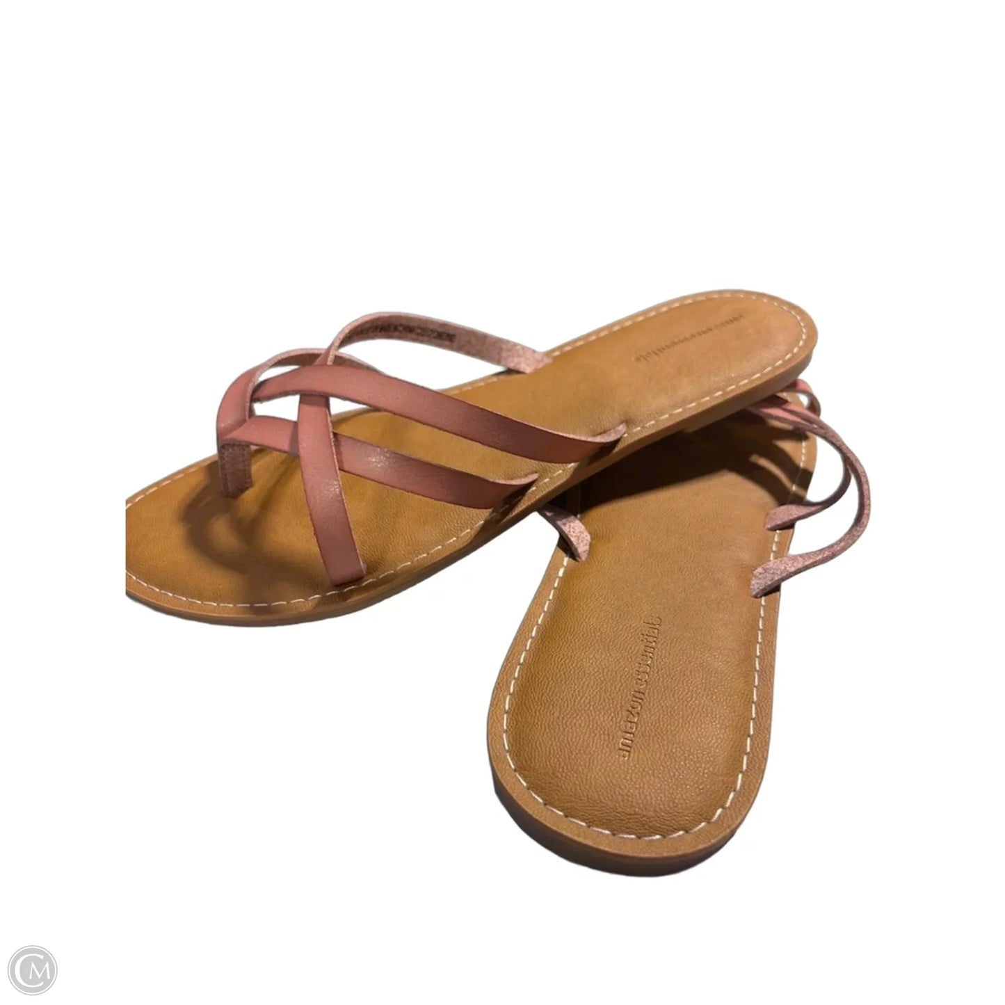 Sandals Flats By Amazon Essentials In Pink, Size: 12