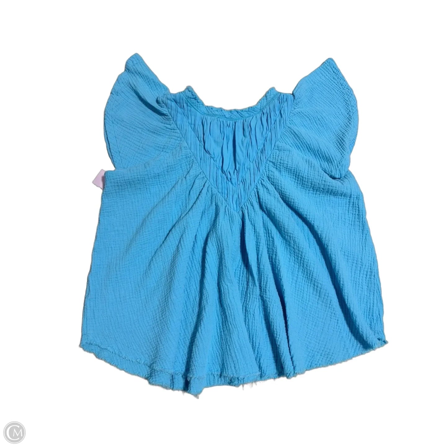 Top Short Sleeve By Another Love In Blue, Size: L