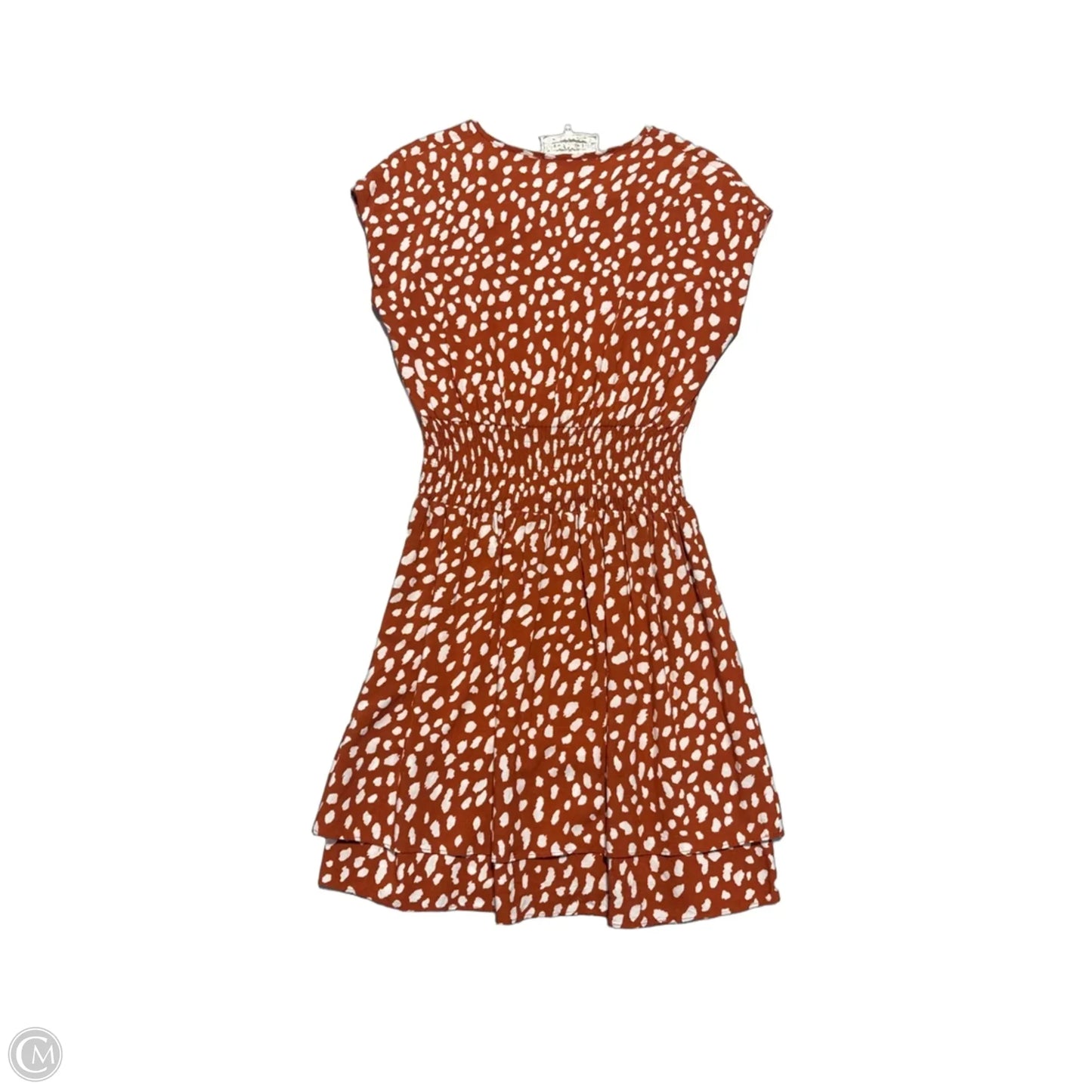 Dress Casual Short By Cmc In Orange & White, Size: Xs