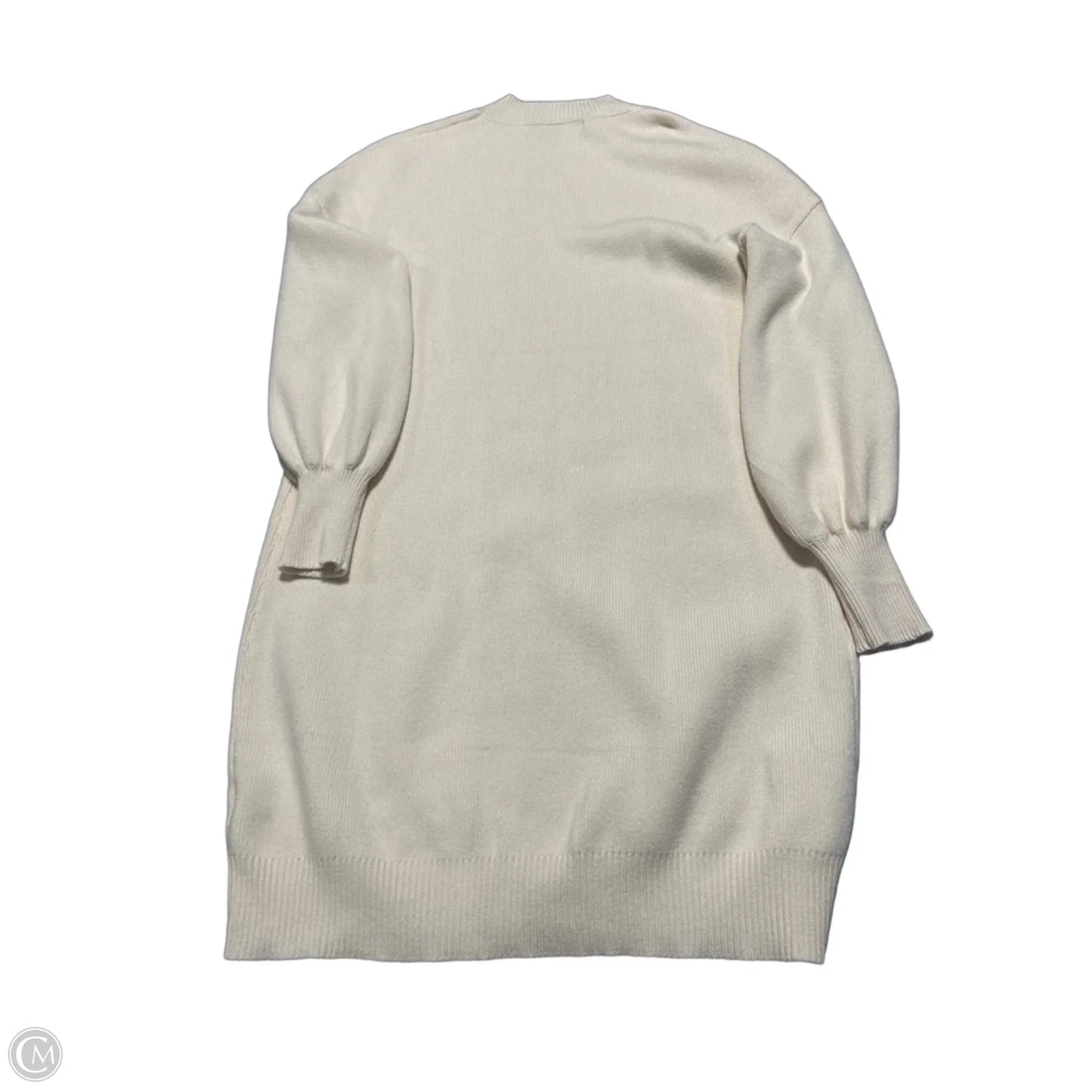 Dress Sweater By Zesica In Cream, Size: M