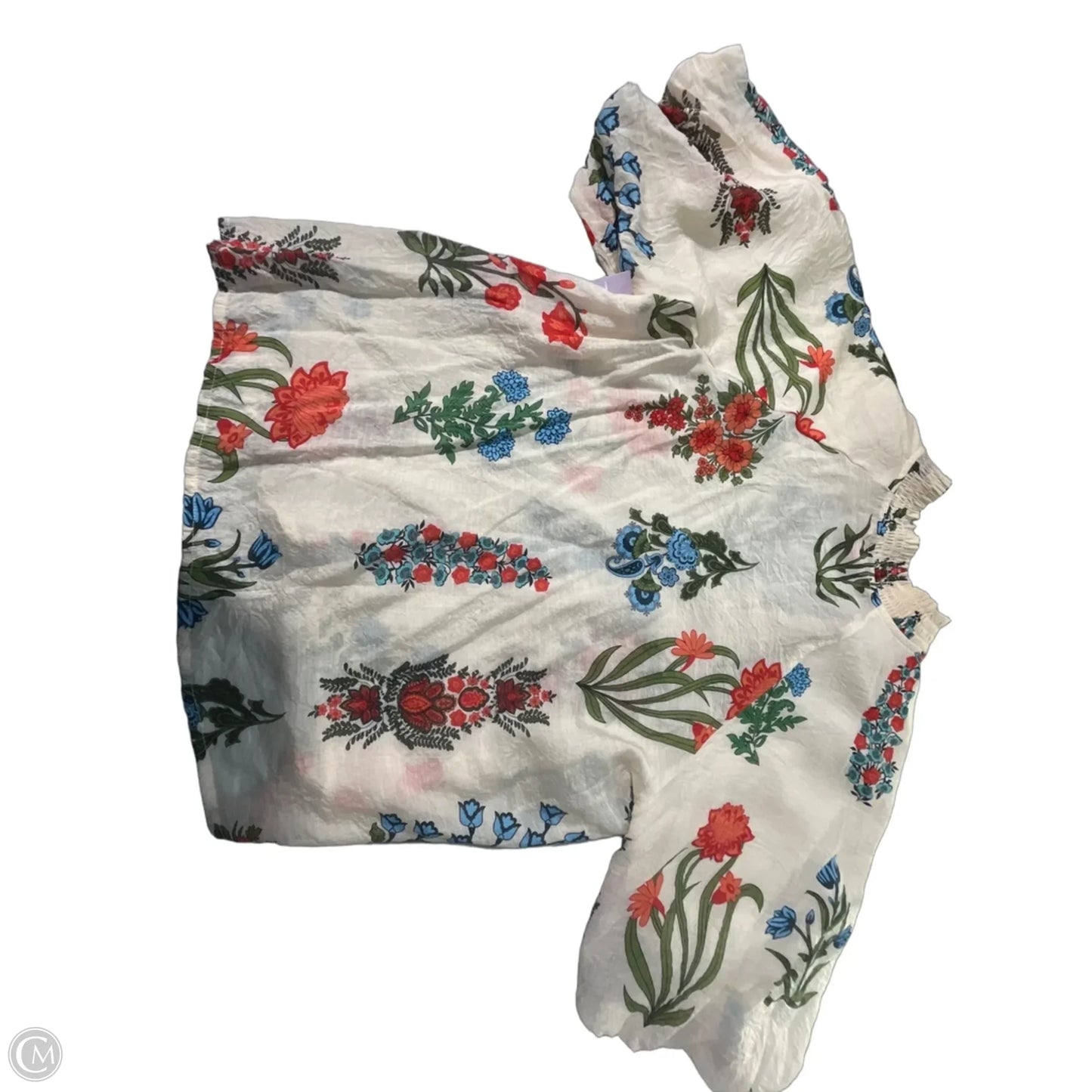 Top Short Sleeve By Thml In Floral Print, Size: L