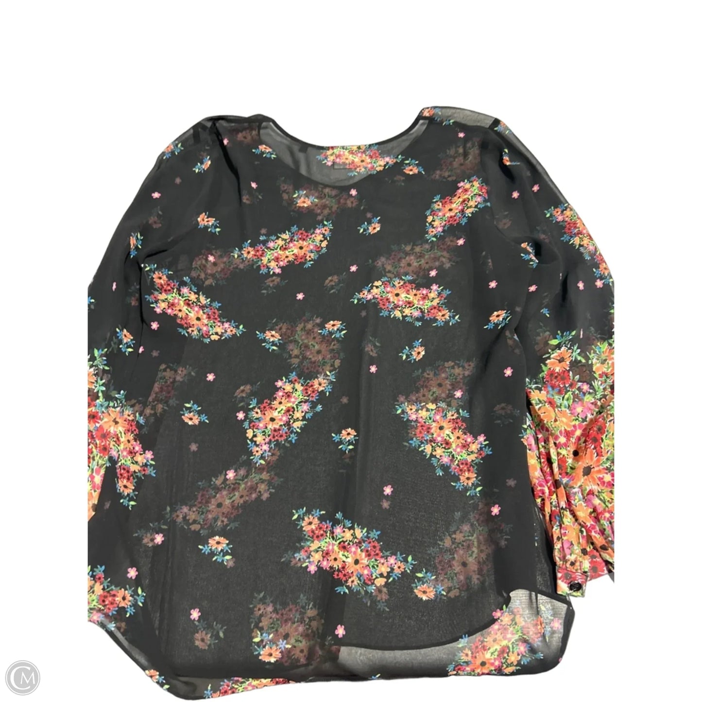 Top Long Sleeve By Cabi In Black, Size: L