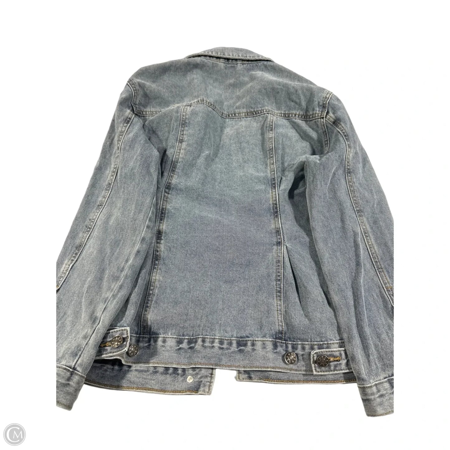 Jacket Denim By Mustard Seed In Blue Denim, Size: S