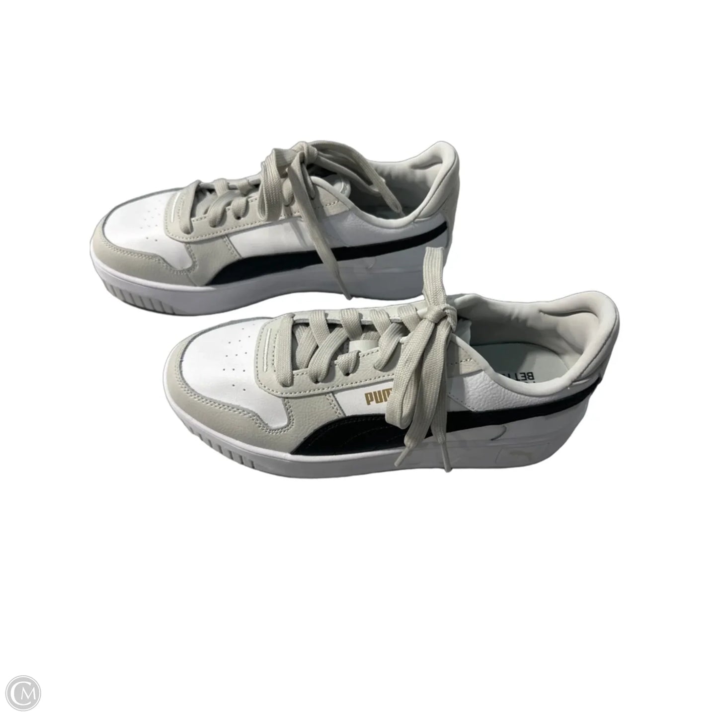 Shoes Sneakers By Puma In Grey & White, Size: 8