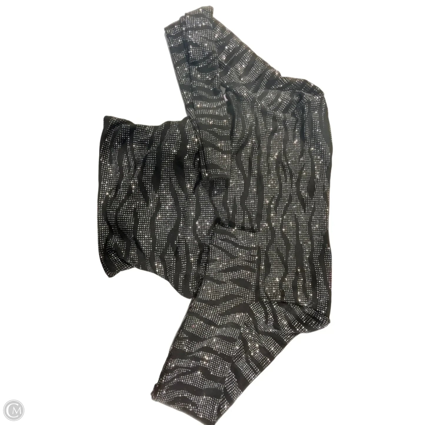 Top Long Sleeve By Divided In Black & Silver, Size: M