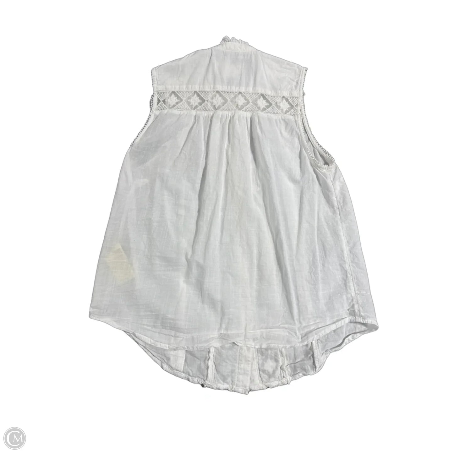 Top Sleeveless By Anthropologie In White, Size: S