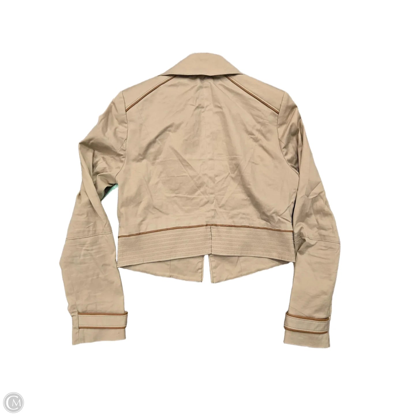 Jacket Moto By White House Black Market In Tan, Size: 6