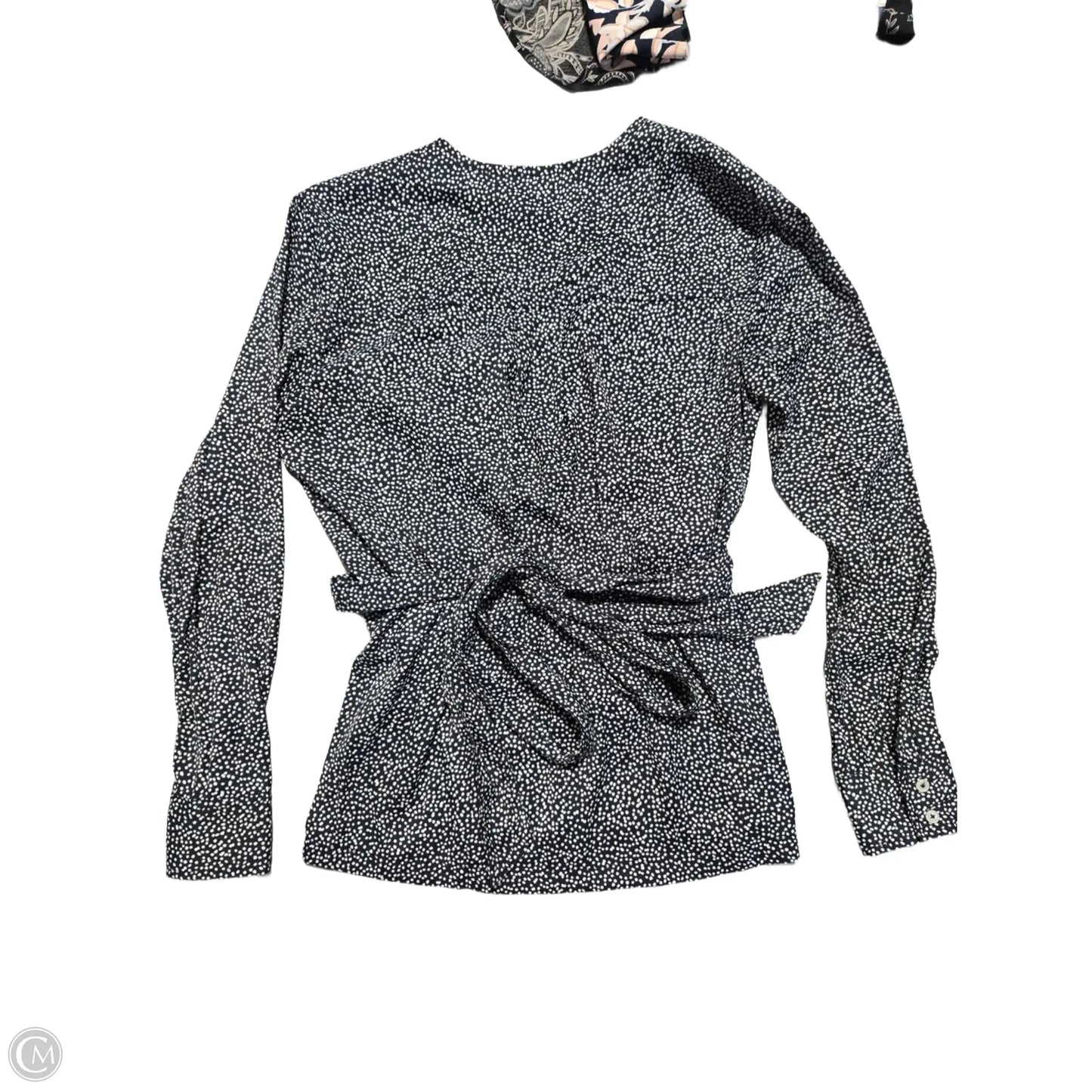 Top Long Sleeve By Banana Republic In Polkadot Pattern, Size: S