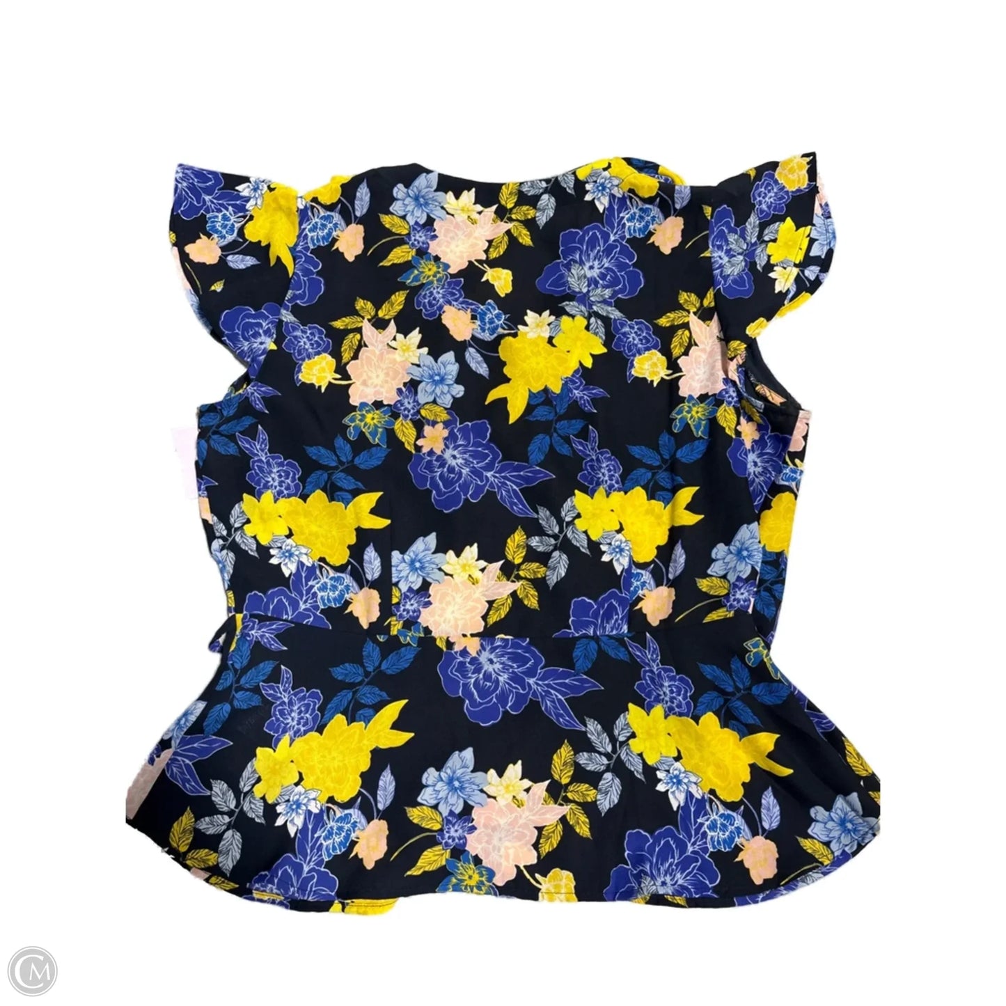 Blouse Short Sleeve By Banana Republic In Blue, Size: S