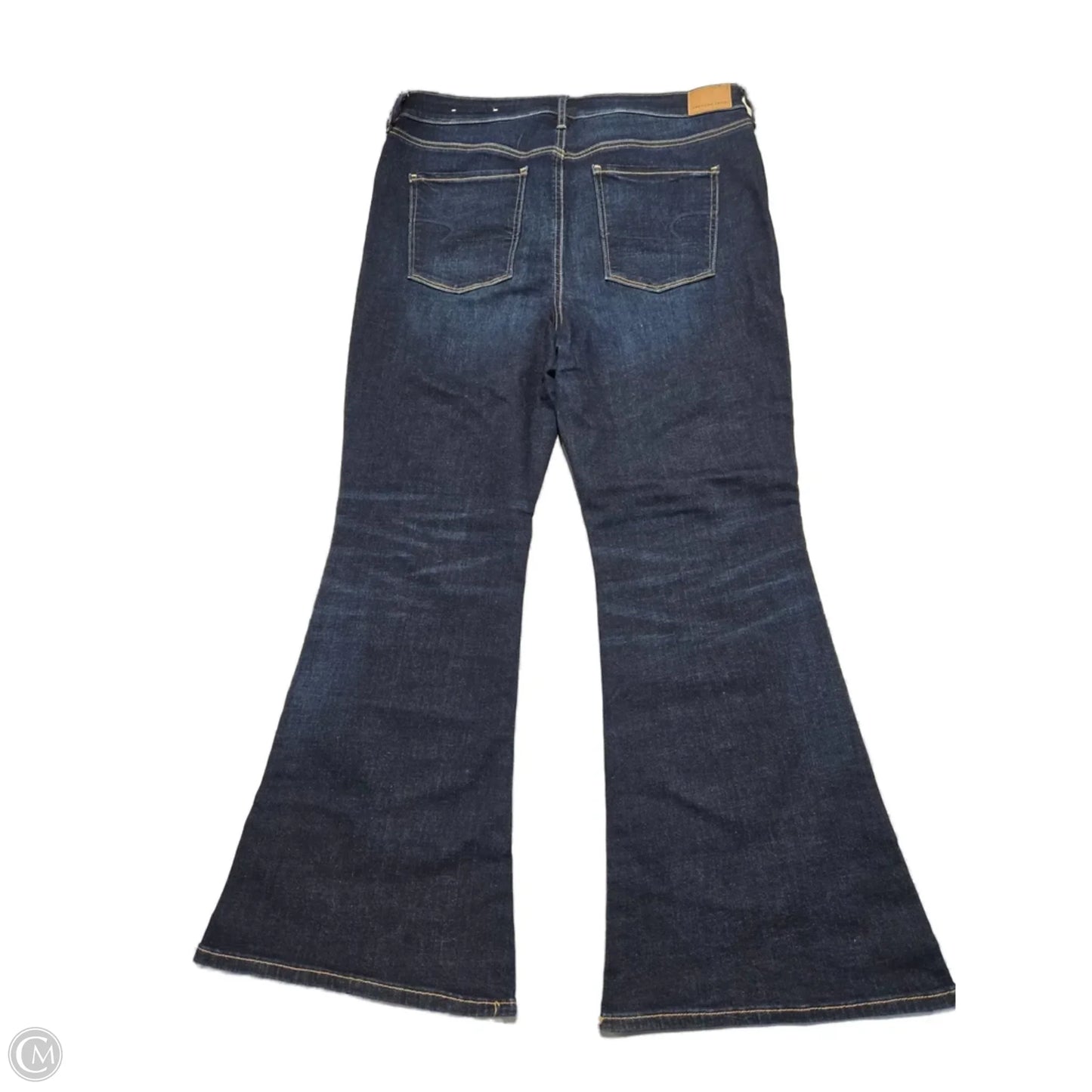 Jeans Wide Leg By American Eagle In Blue Denim, Size: 16