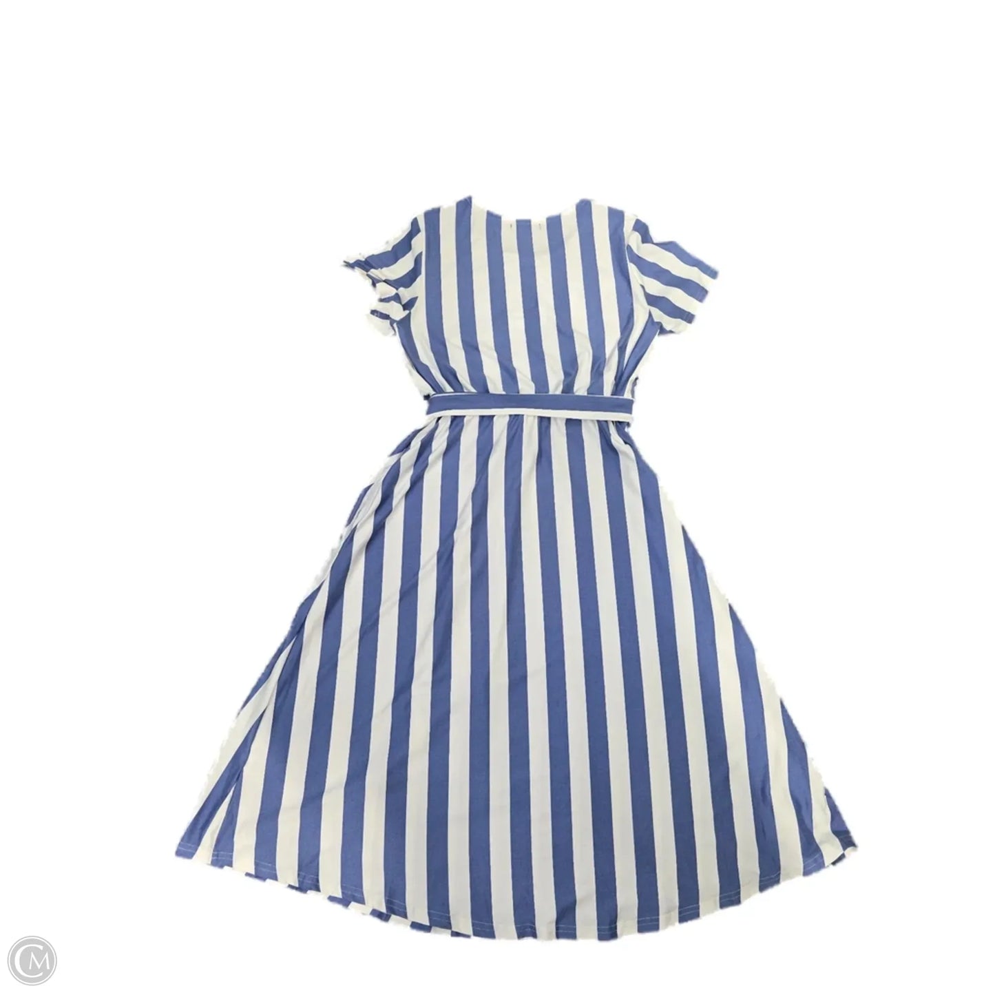 Dress Casual Midi By Cmc In Striped Pattern, Size: L
