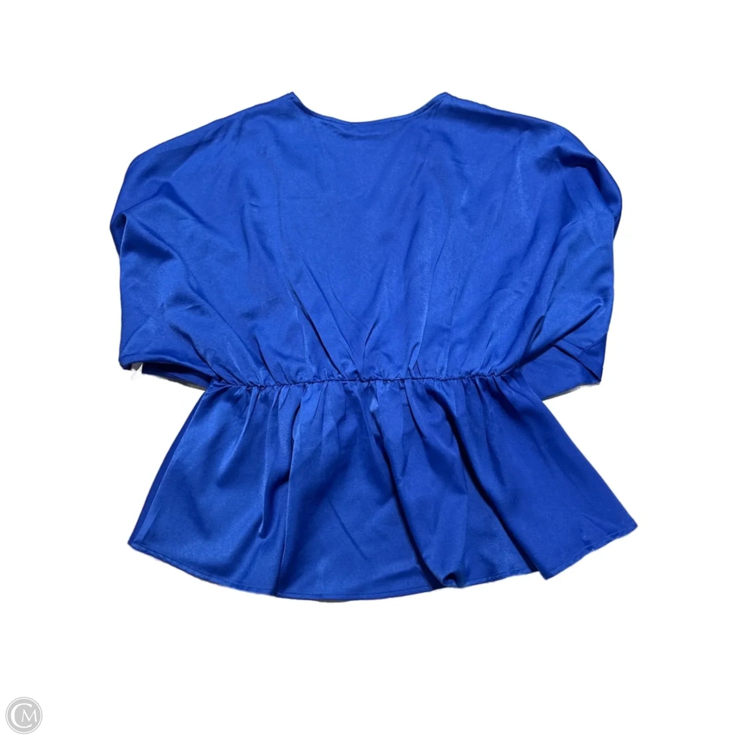 Blouse Long Sleeve By Cmc In Navy, Size: L