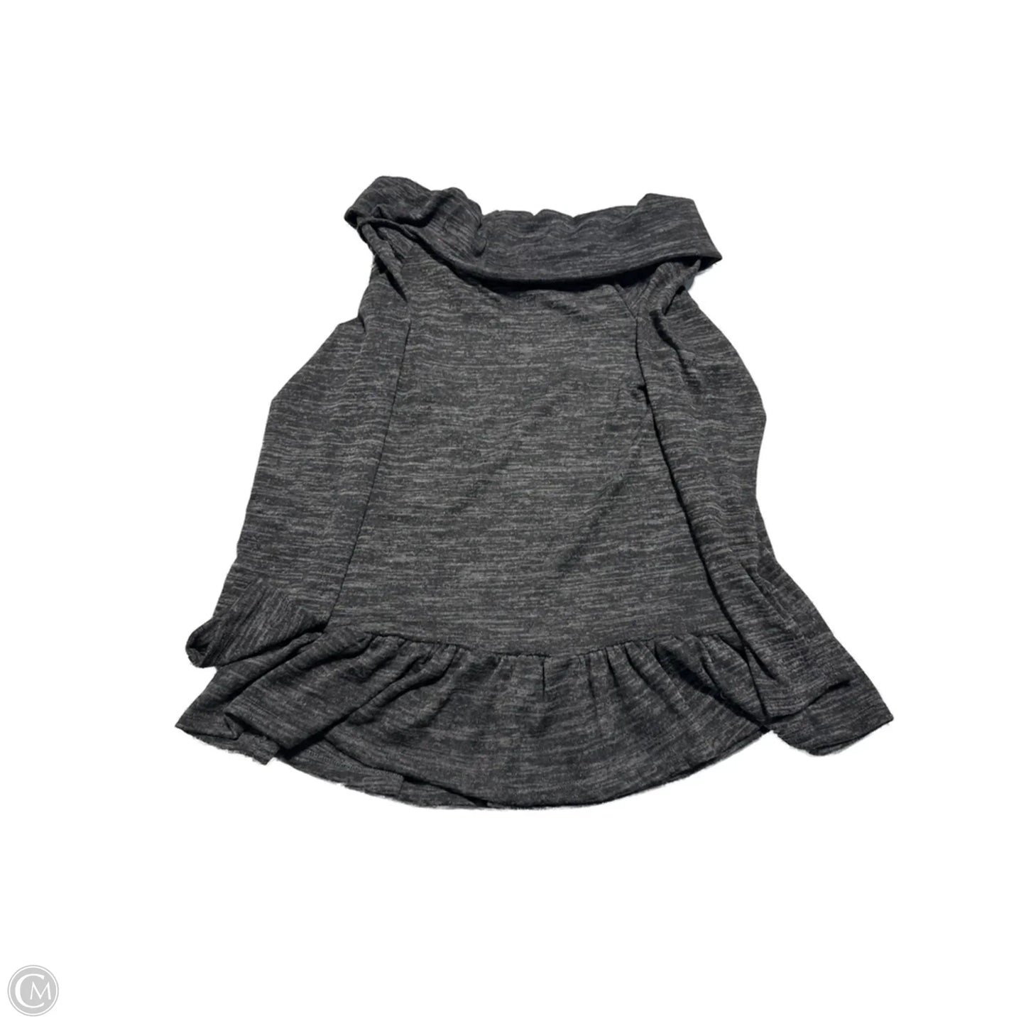 Top Long Sleeve Basic By Easel In Black & Grey, Size: S