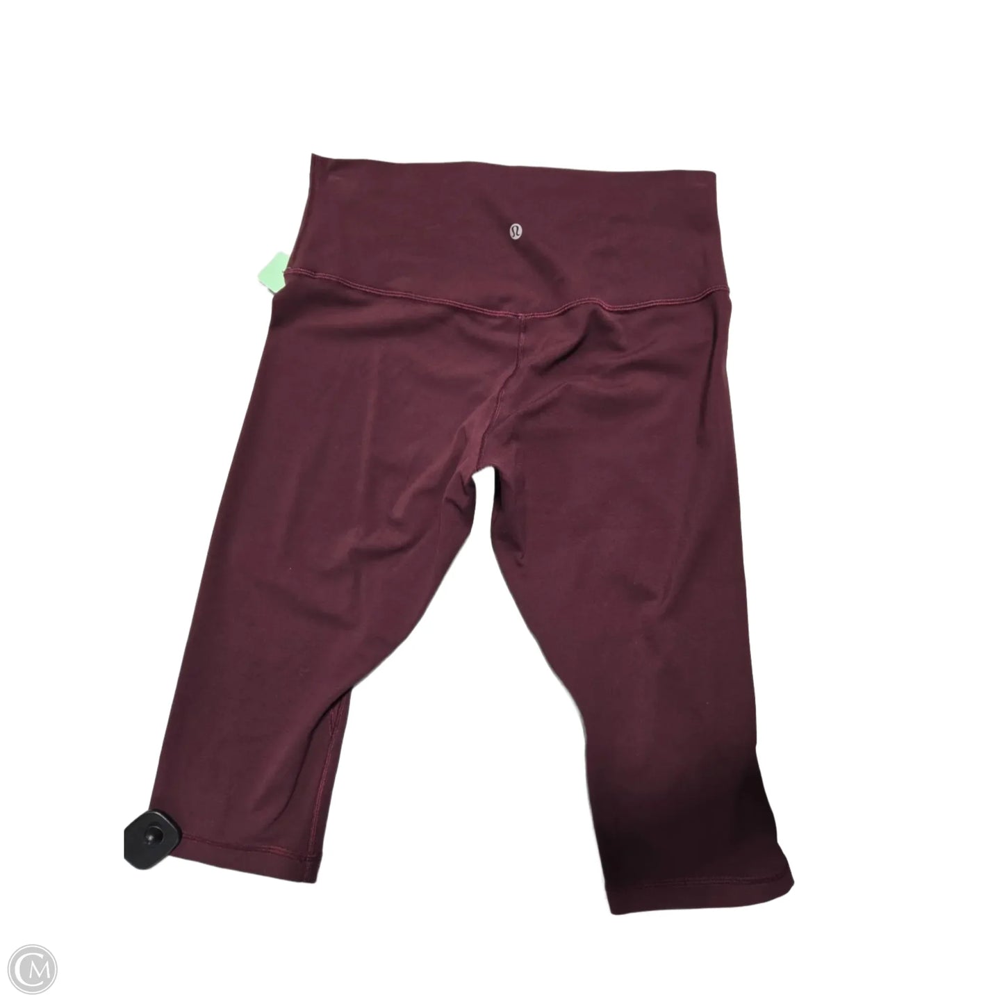 Athletic Capris By Lululemon In Maroon, Size: 12