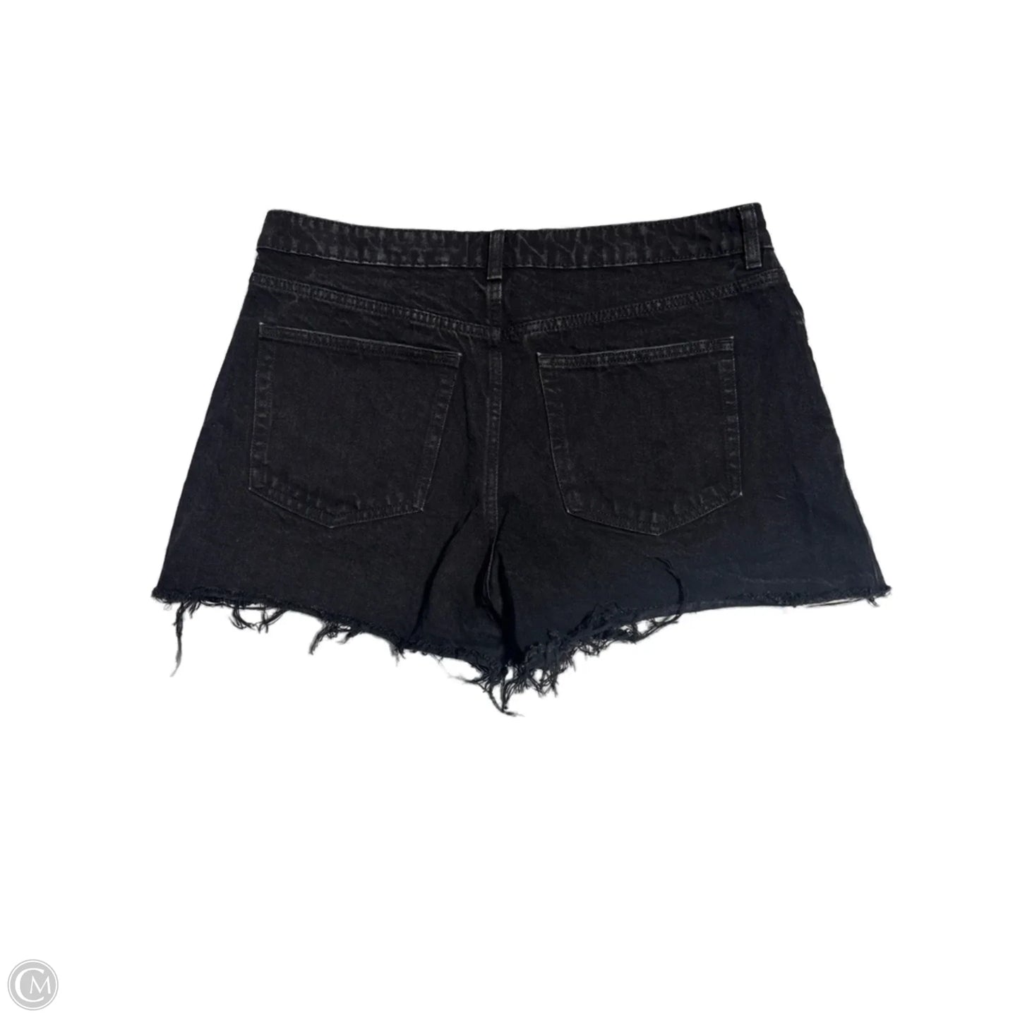Shorts By H&m In Black Denim, Size: 14