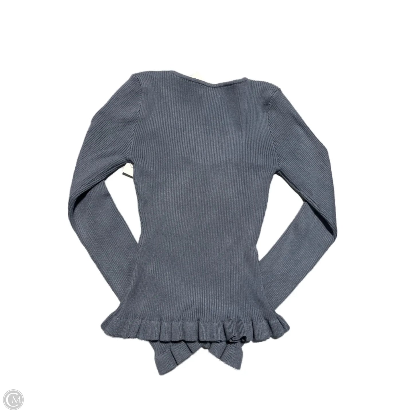 Top Long Sleeve By Workshop In Blue, Size: S