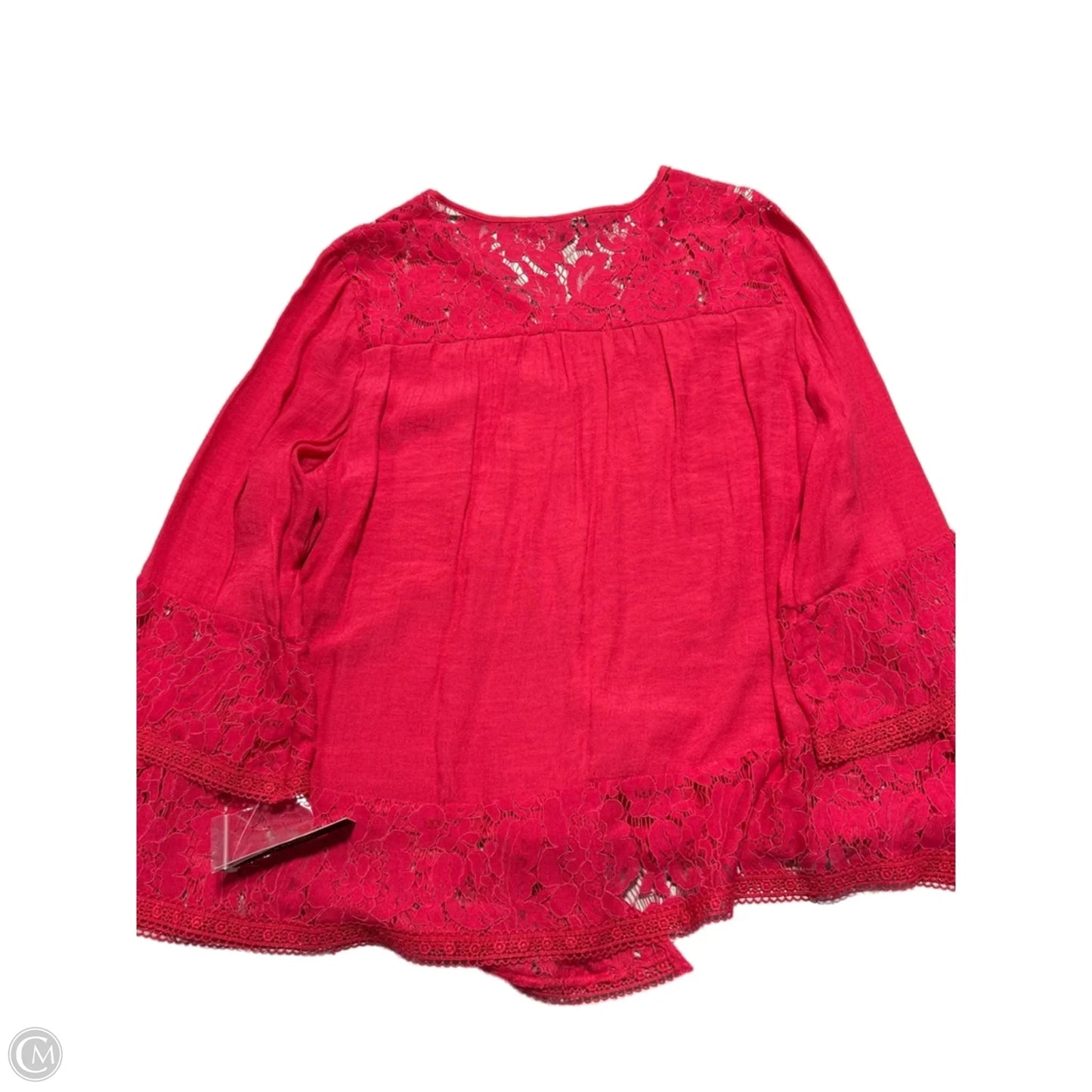Top Long Sleeve By Zac And Rachel In Red, Size: Xl