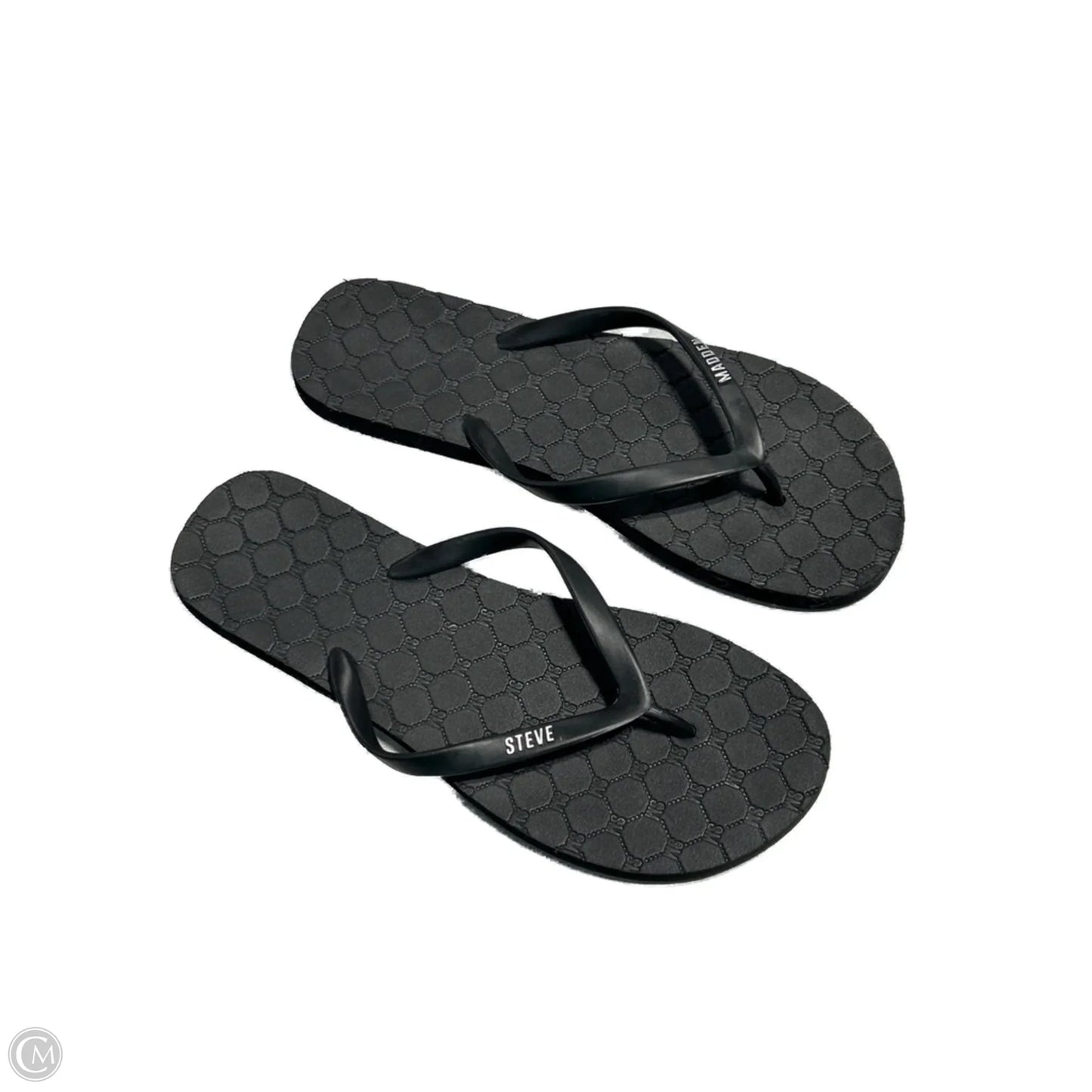 Sandals Flip Flops By Steve Madden In Black, Size: 9