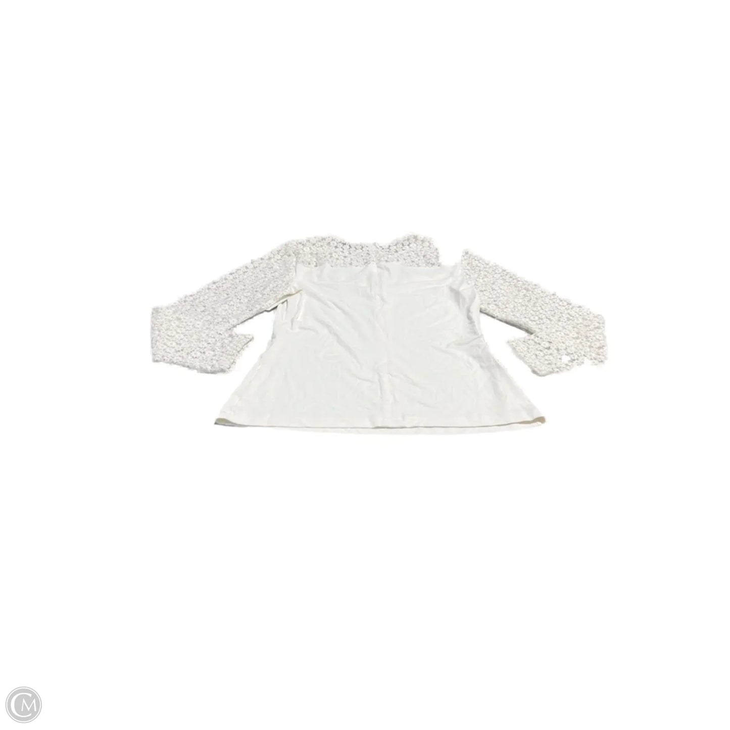 Top Long Sleeve By Doncaster In White, Size: M