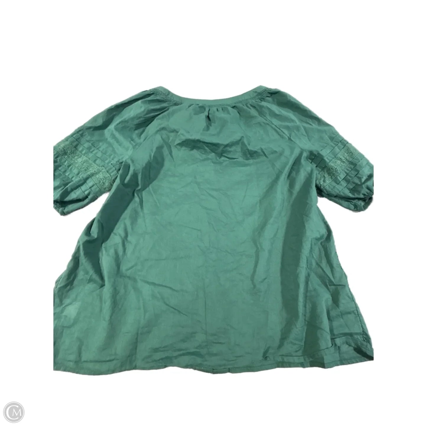 Top Short Sleeve By Talbots In Green, Size: L