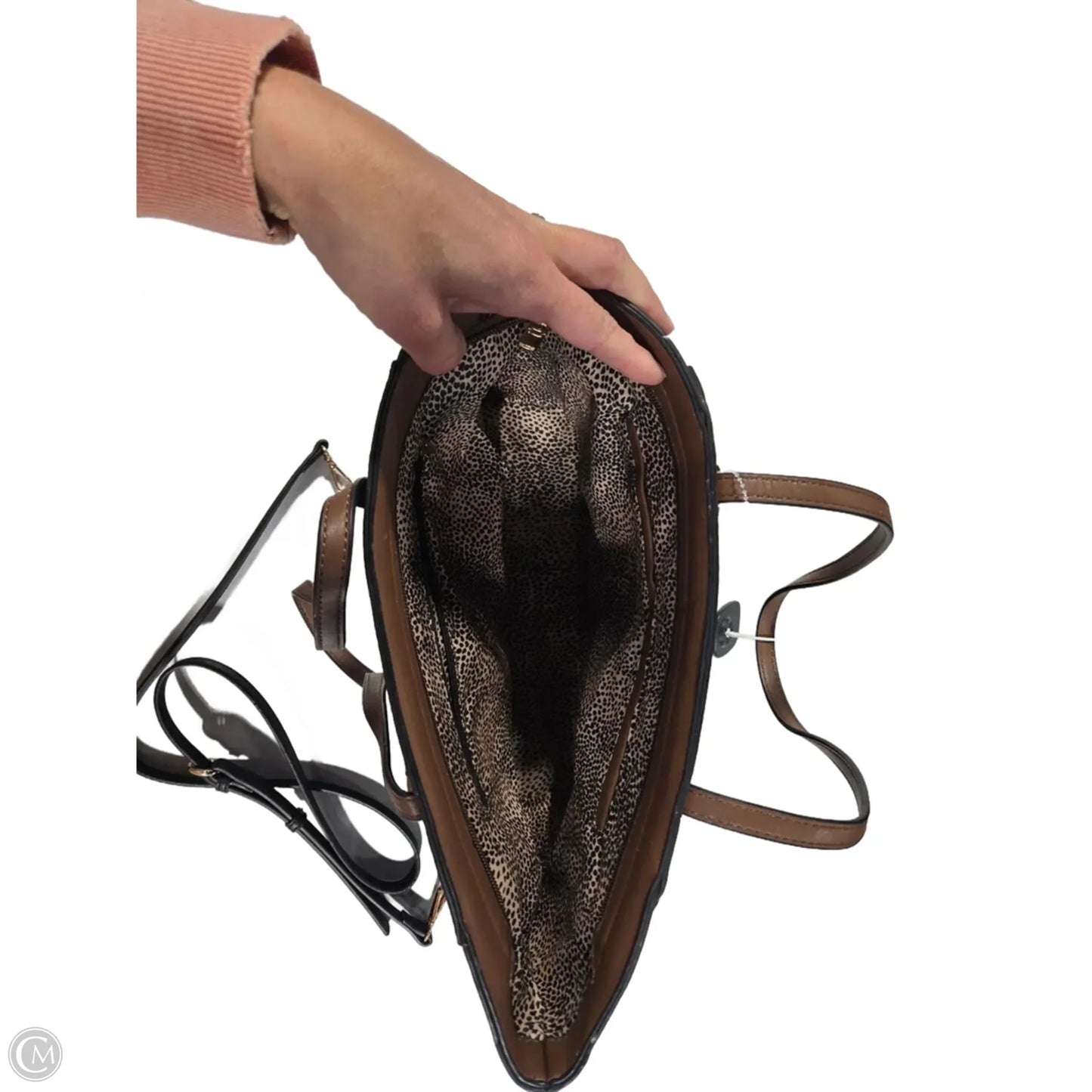 Handbag Leather By Cmf, Size: Large