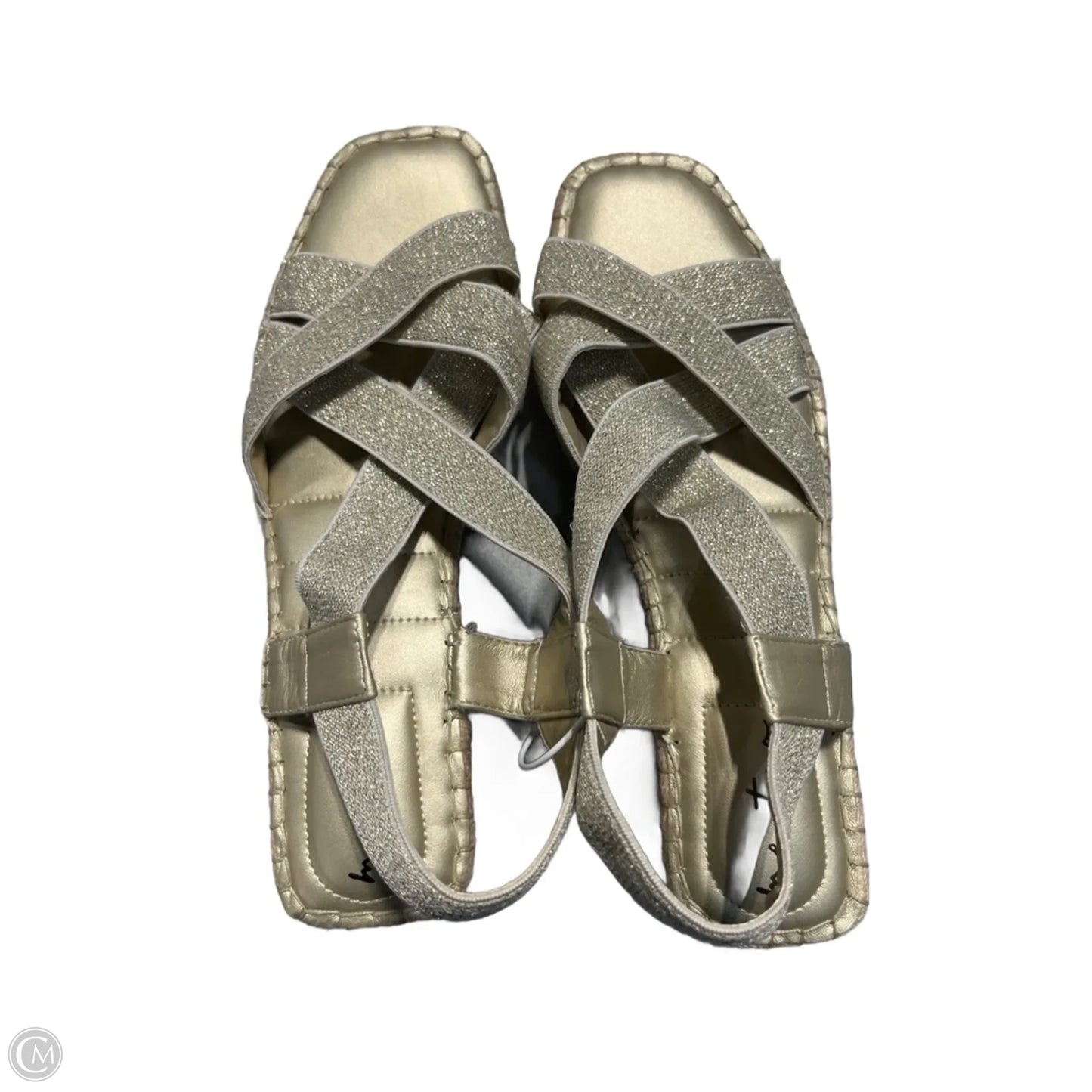 Sandals Heels Wedge By Me Too In Gold, Size: 11