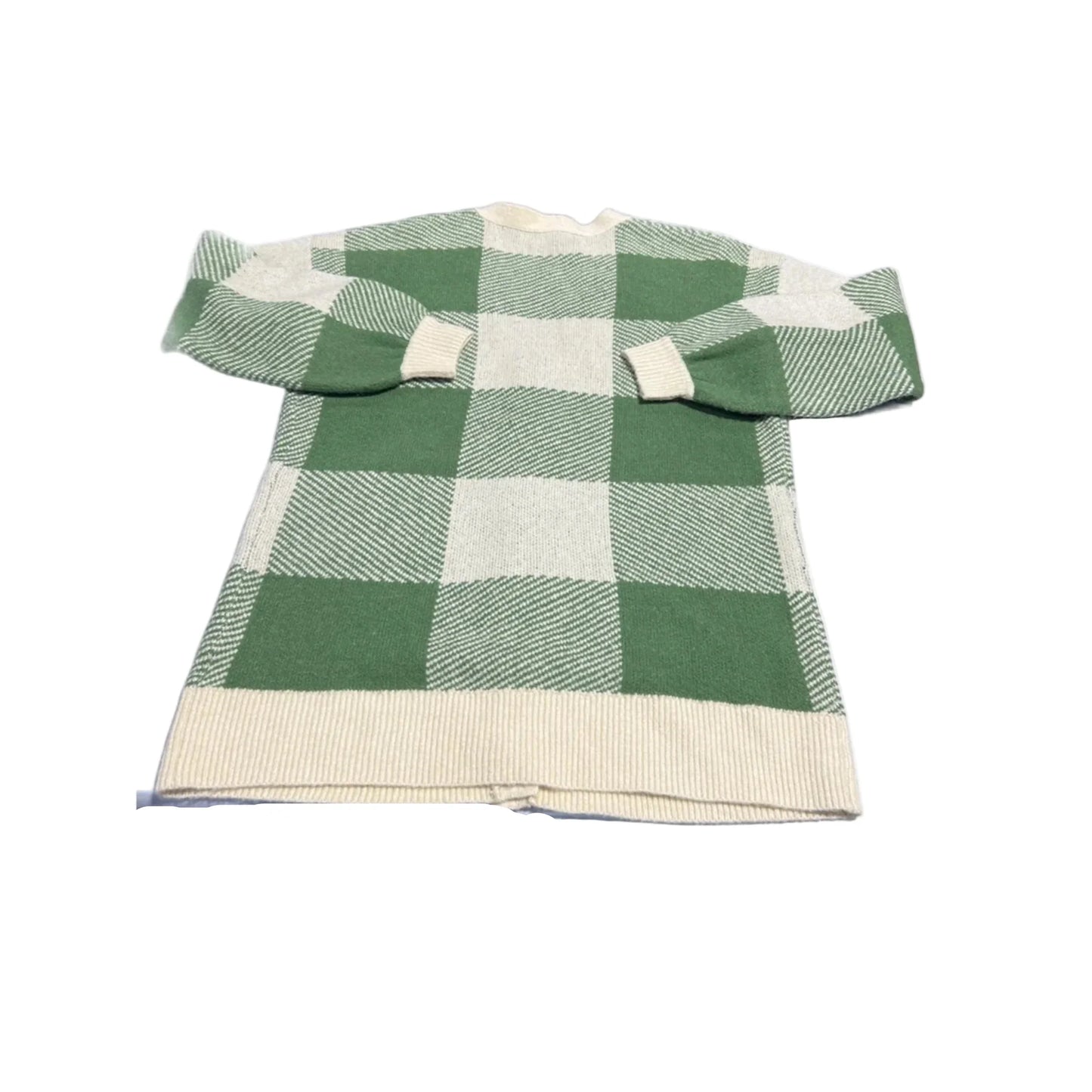 Sweater Cardigan By Cme In Cream & Green, Size: S