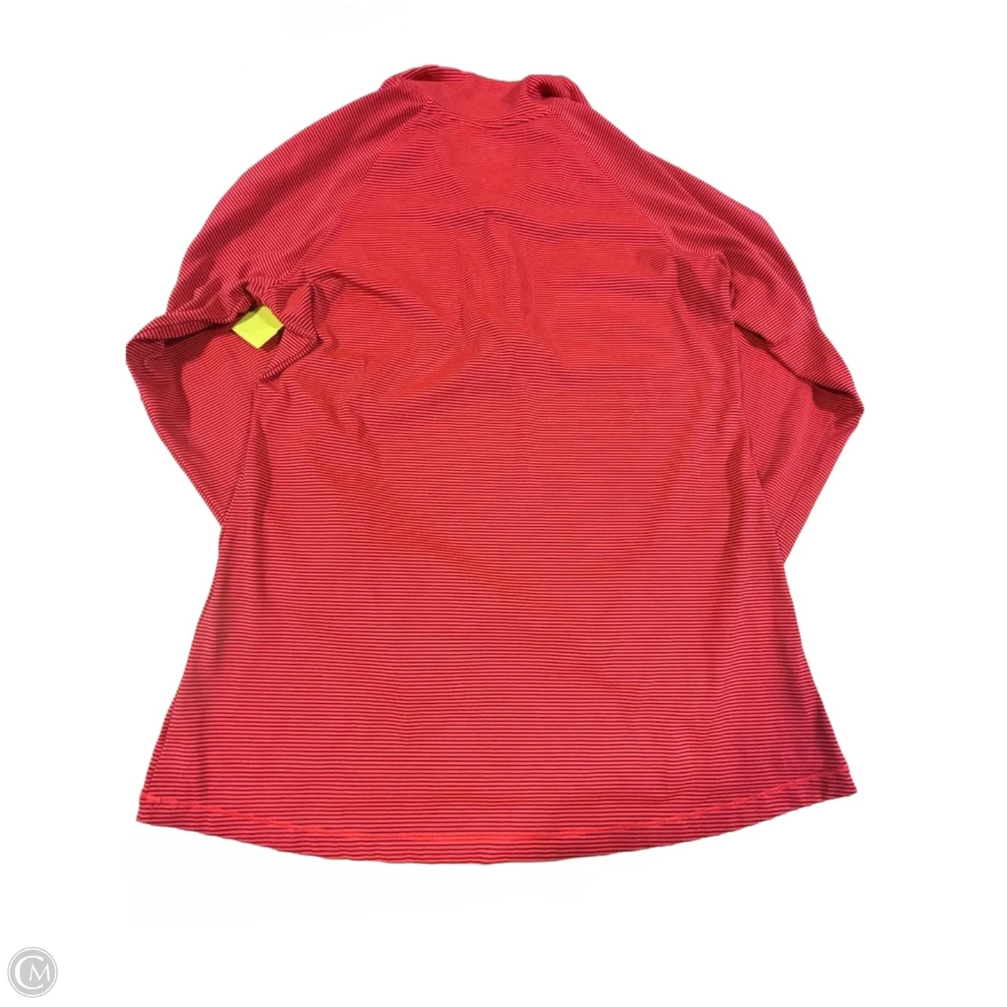 Athletic Top Long Sleeve Collar By Under Armour In Coral, Size: Xs