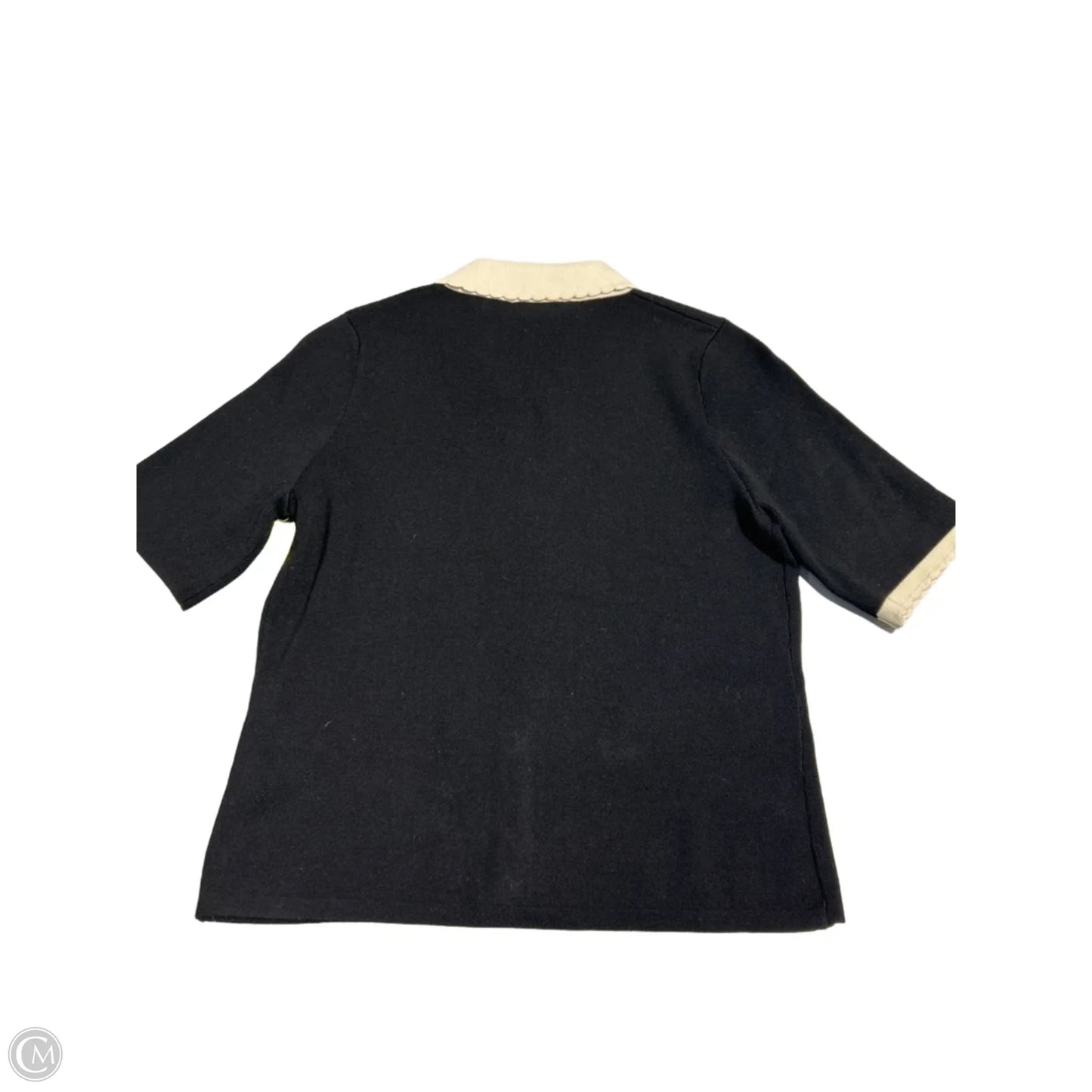 Top Short Sleeve By Adrianna Papell In Black, Size: Xs