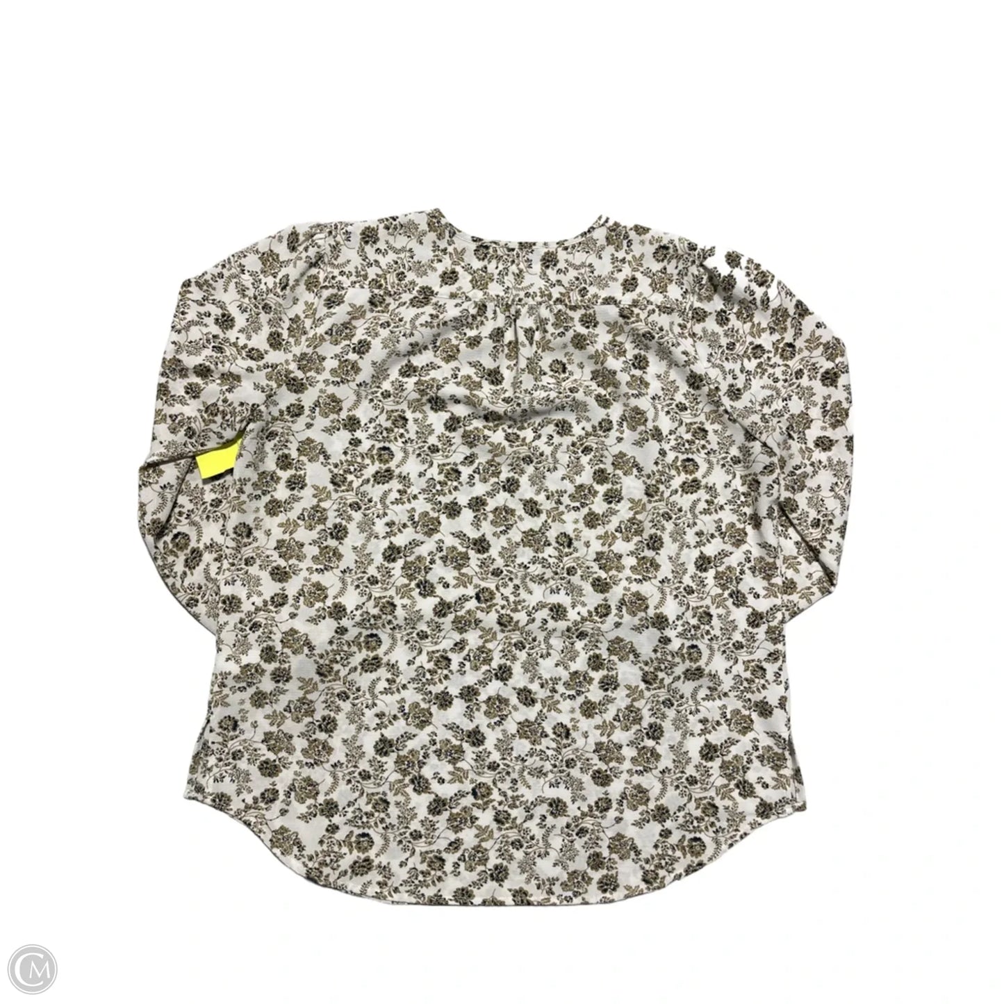Top 3/4 Sleeve By Cme In Floral Print, Size: L