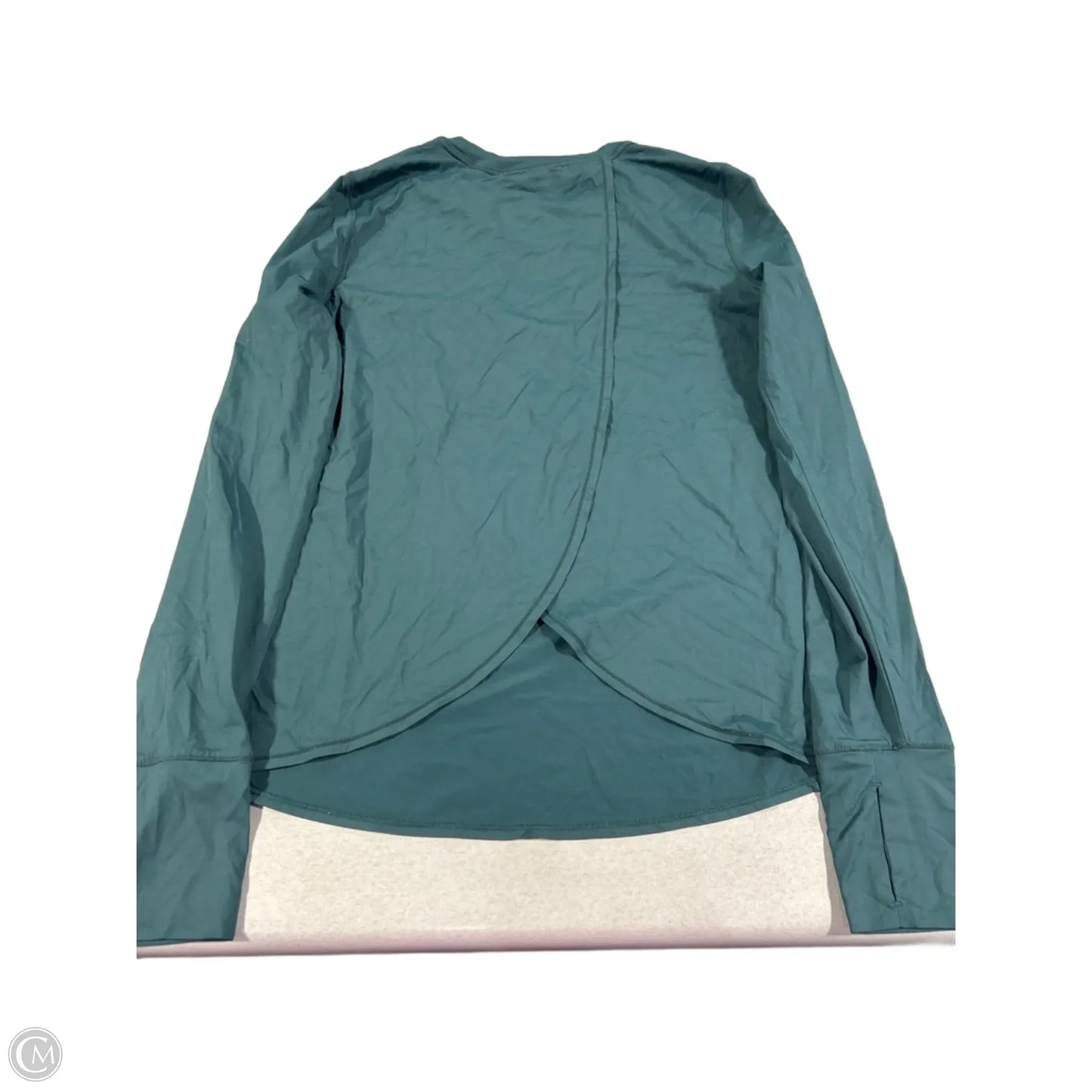 Athletic Top Long Sleeve Collar By Athleta In Green, Size: S